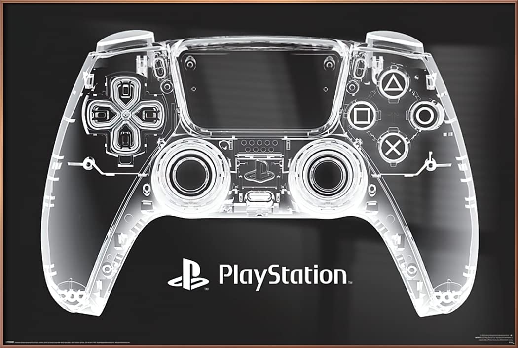 PlayStation Framed Gaming Poster - X-Ray Style Controller Art Print (36