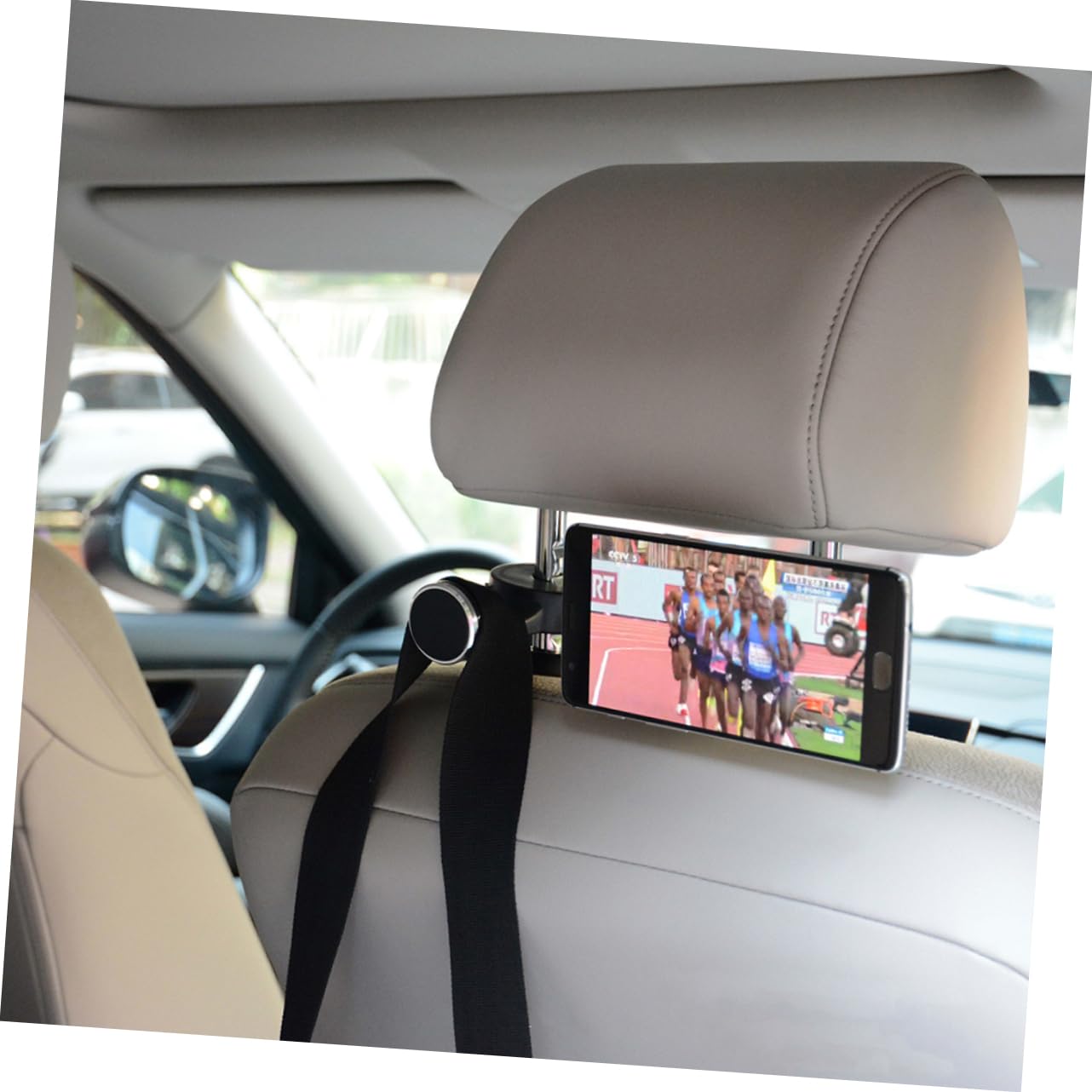 TOYANDONA Magnetic Car Phone Holder for Back Seat - 360° Rotatable Headrest Mount - Universal Cell Phone Stand for Kids & Adults - Perfect for Road Trips & Family Travel