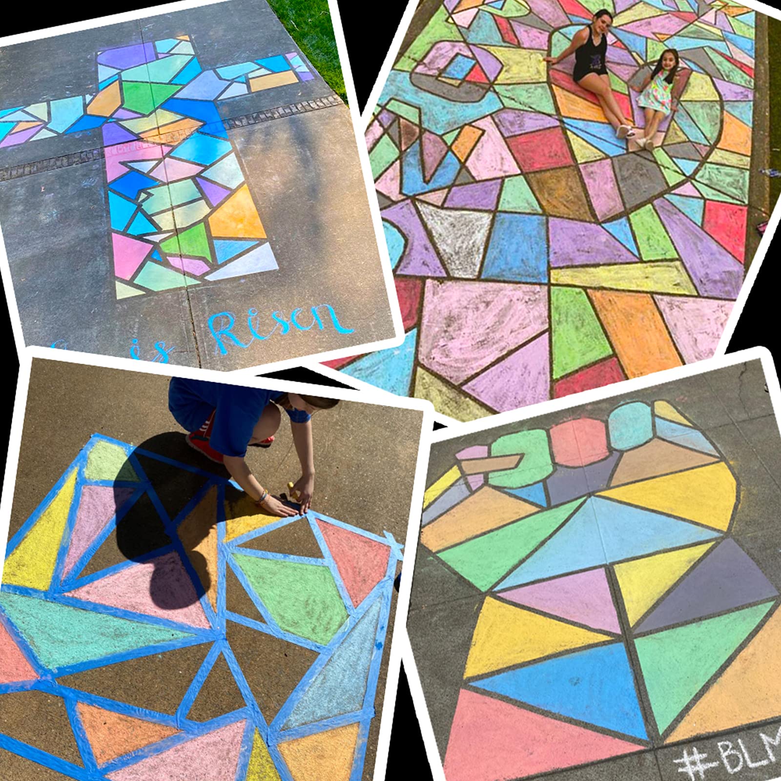 162-Pack 18-Color Non-Toxic Washable Jumbo Sidewalk Chalk Set - Outdoor Art Play, Classroom & Office Blackboard Drawing - Perfect for Kids & Adults - Great for Driveway Art, School Activities & Birthday Party Games