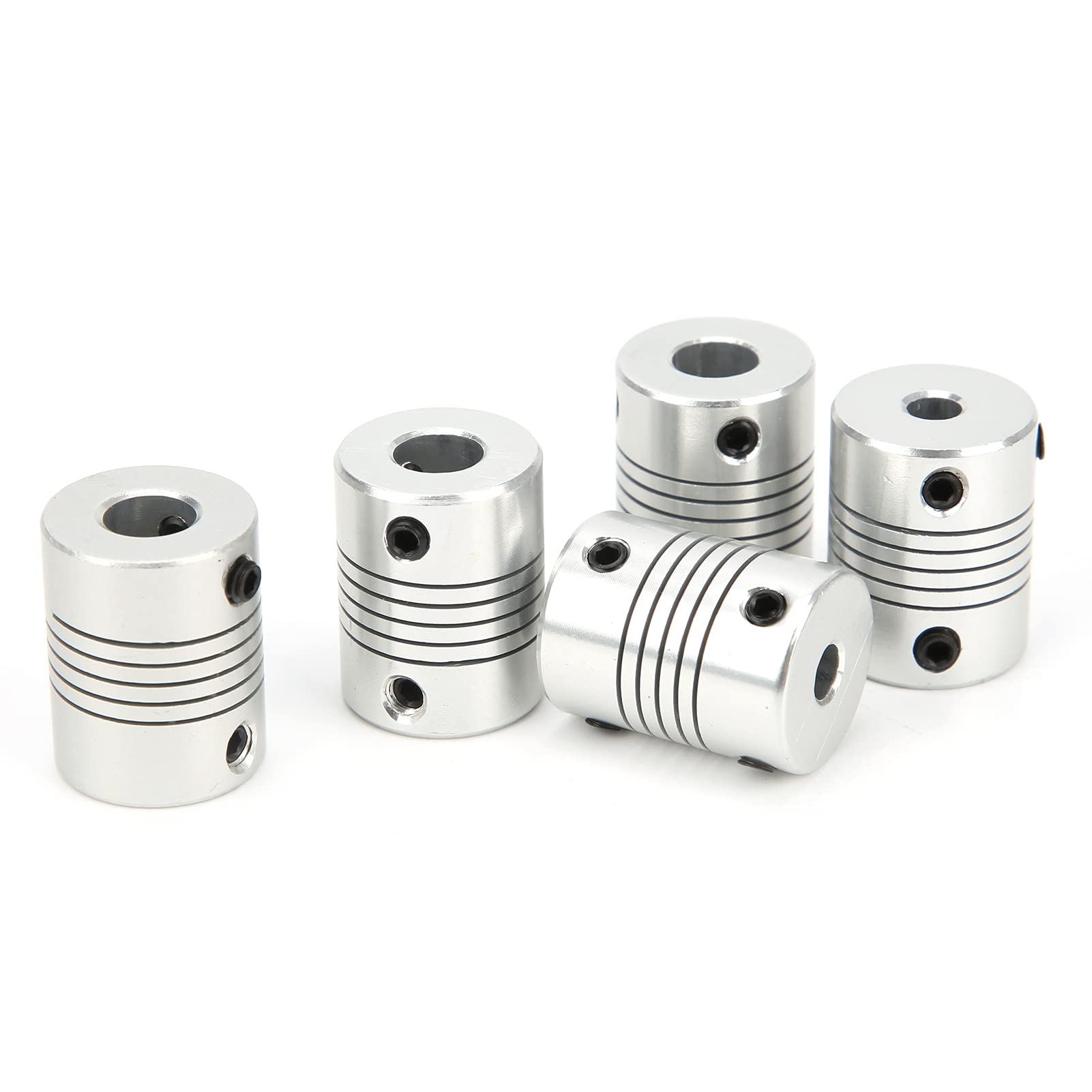 High-Quality Stepper Motor Coupler for 3D Printers - Durable Aluminum Alloy 5-Piece Set with Wrench - Perfect for DIY 3D Printing Projects and Repairs