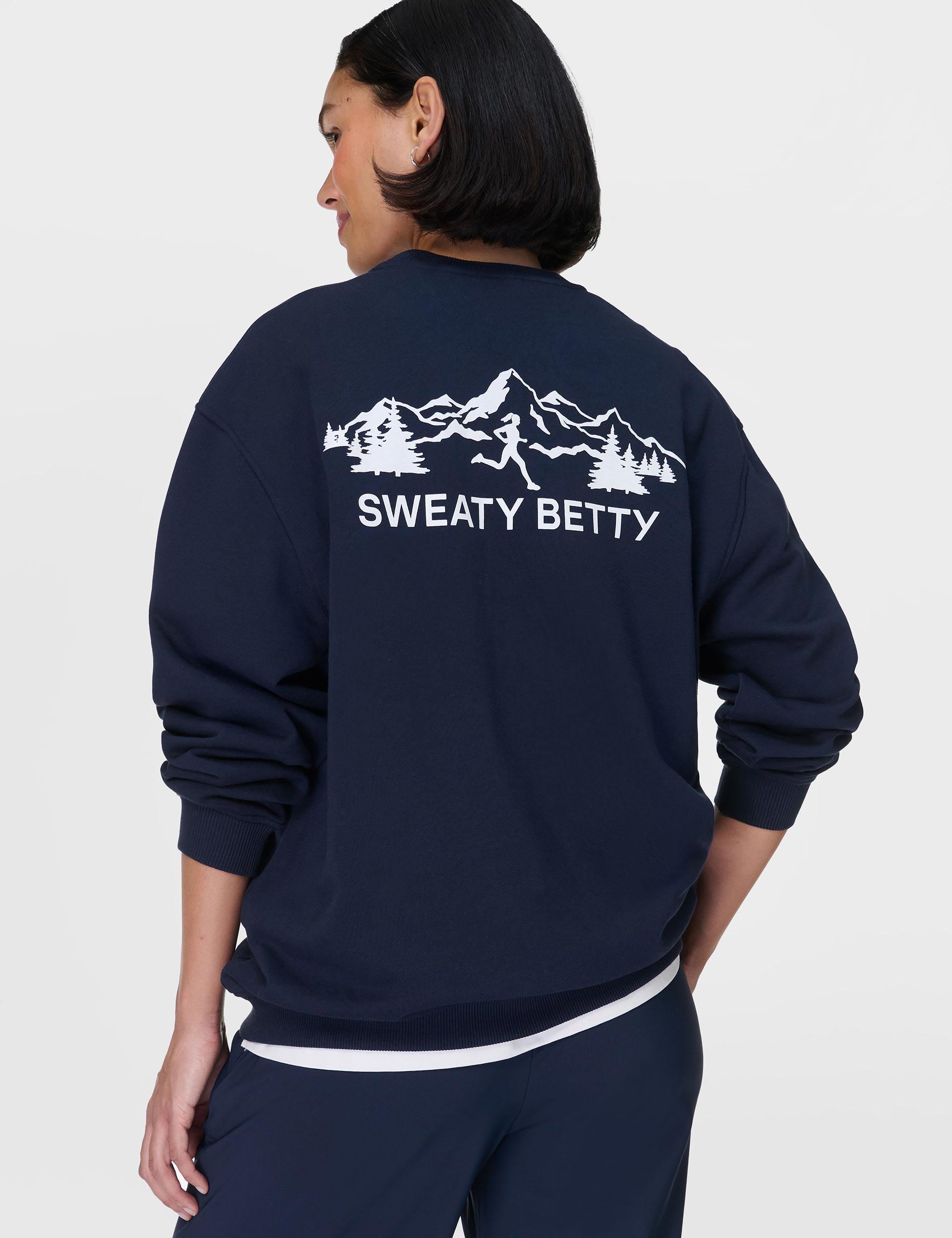 Explore More Longline Sweatshirt for Men & Women | Navy Blue Oversized Streetwear | Perfect for Casual Outfits, Loungewear & Layering