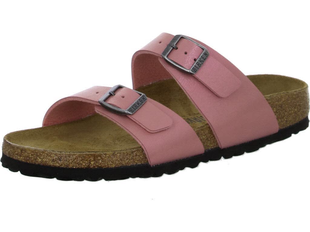 Birkenstock Men's Amalfi Leather Soft Footbed Arizona Sandals - Comfortable & Durable Leather Slides for Casual Wear, Beach & Outdoor Activities