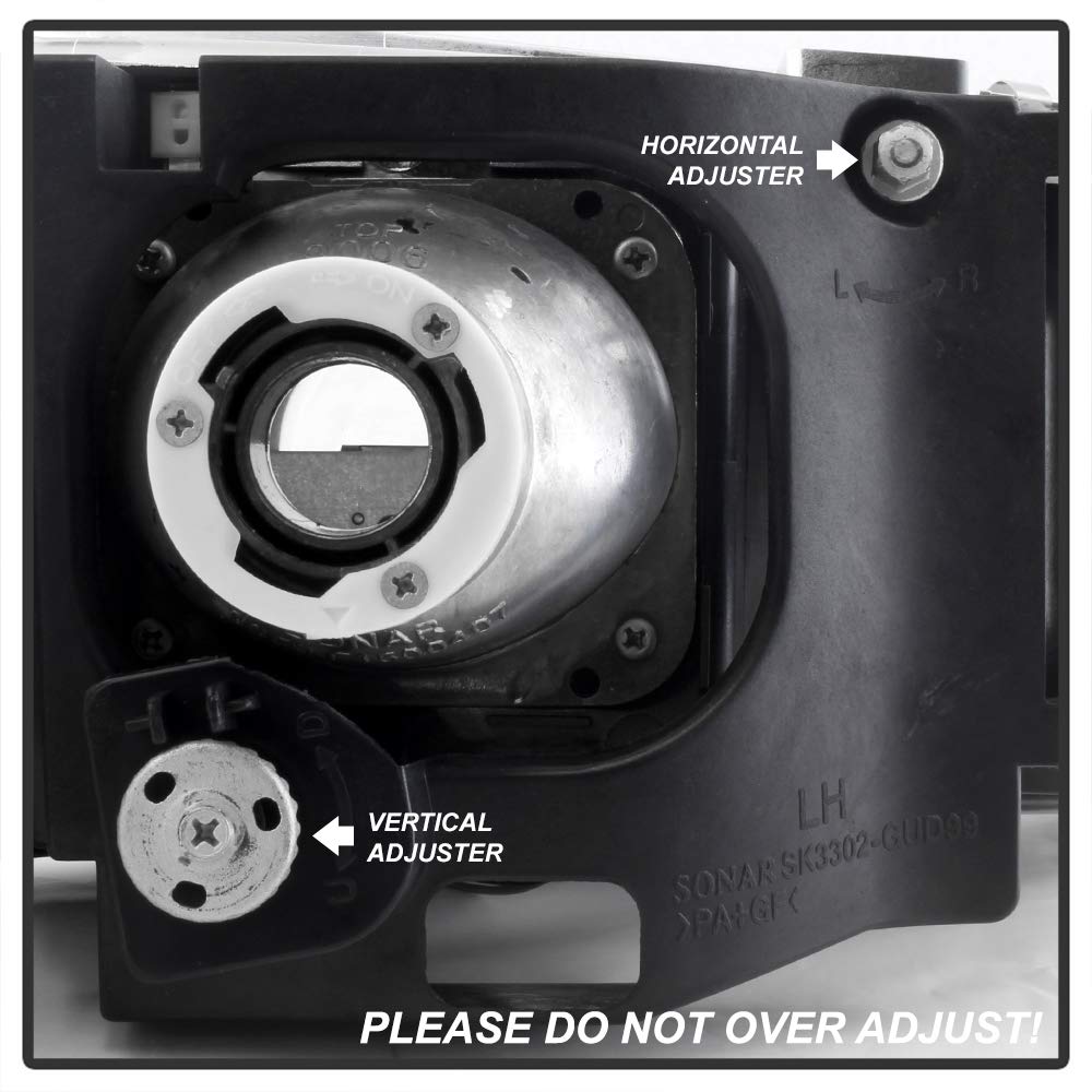 GMC Sierra 1500 2500 3500 LED Halo Headlights (1999-2006) - Black/Clear Lens - High Performance DRL Projector Lights for Night Driving & Off-Road Adventures