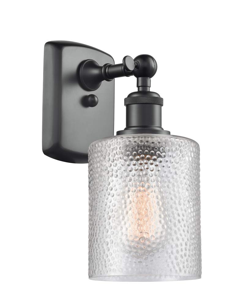 Vintage Dimmable LED Wall Sconce Light Fixture - Matte Black Finish, 1 Light, Energy Efficient - Perfect for Bedroom, Living Room & Hallway Lighting