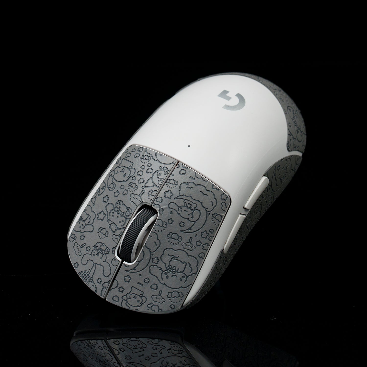BT.L Mouse Grip V4 for Logitech G Pro X Superlight & Superlight 2 - Grey Cartoon Design Gaming Grip Tape | Enhanced Control & Comfort for FPS, MOBA & Esports Gaming