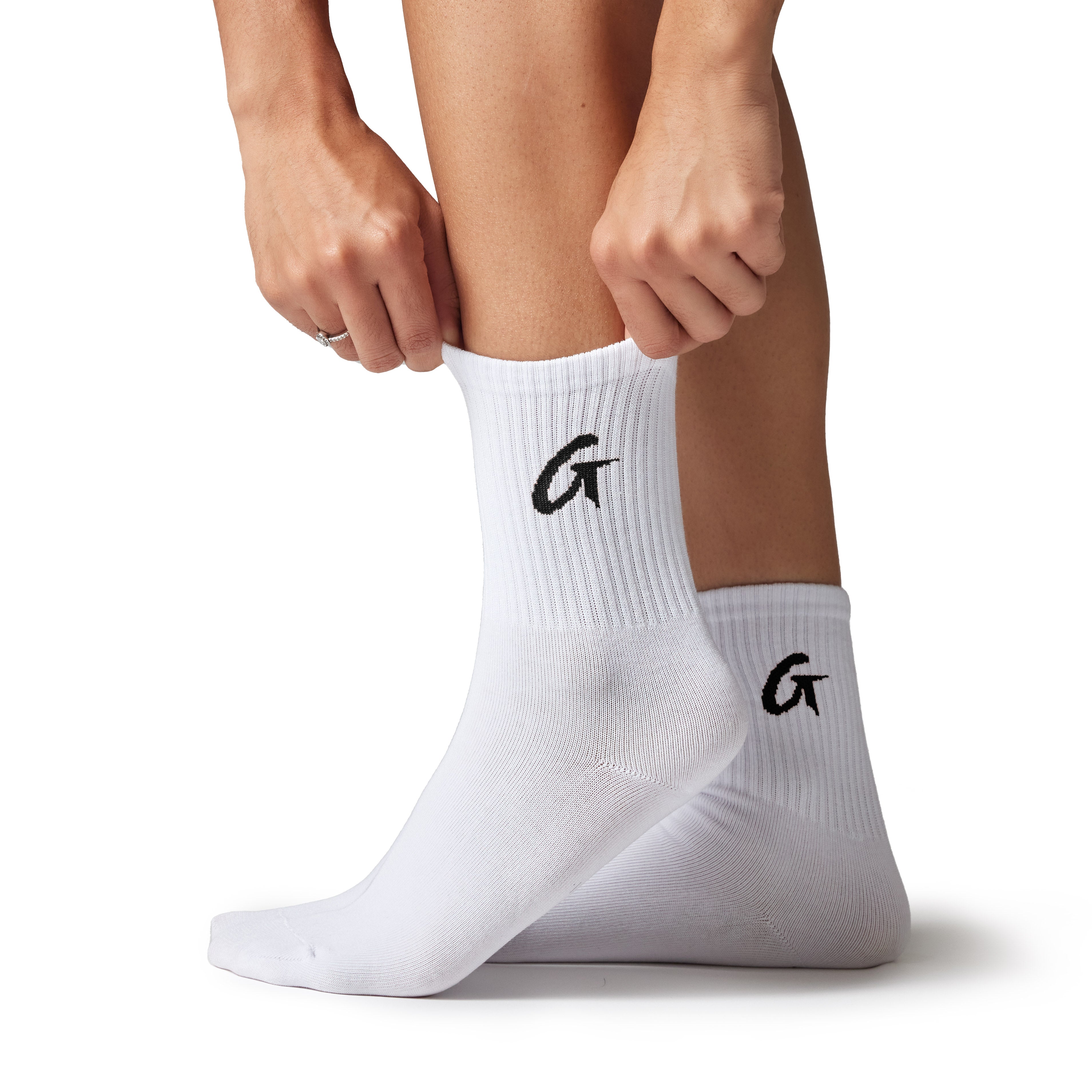 Premium Black Crew Socks for Men & Women - Soft Comfortable Cotton Athletic Socks - Ideal for Running, Gym, Work & Everyday Wear