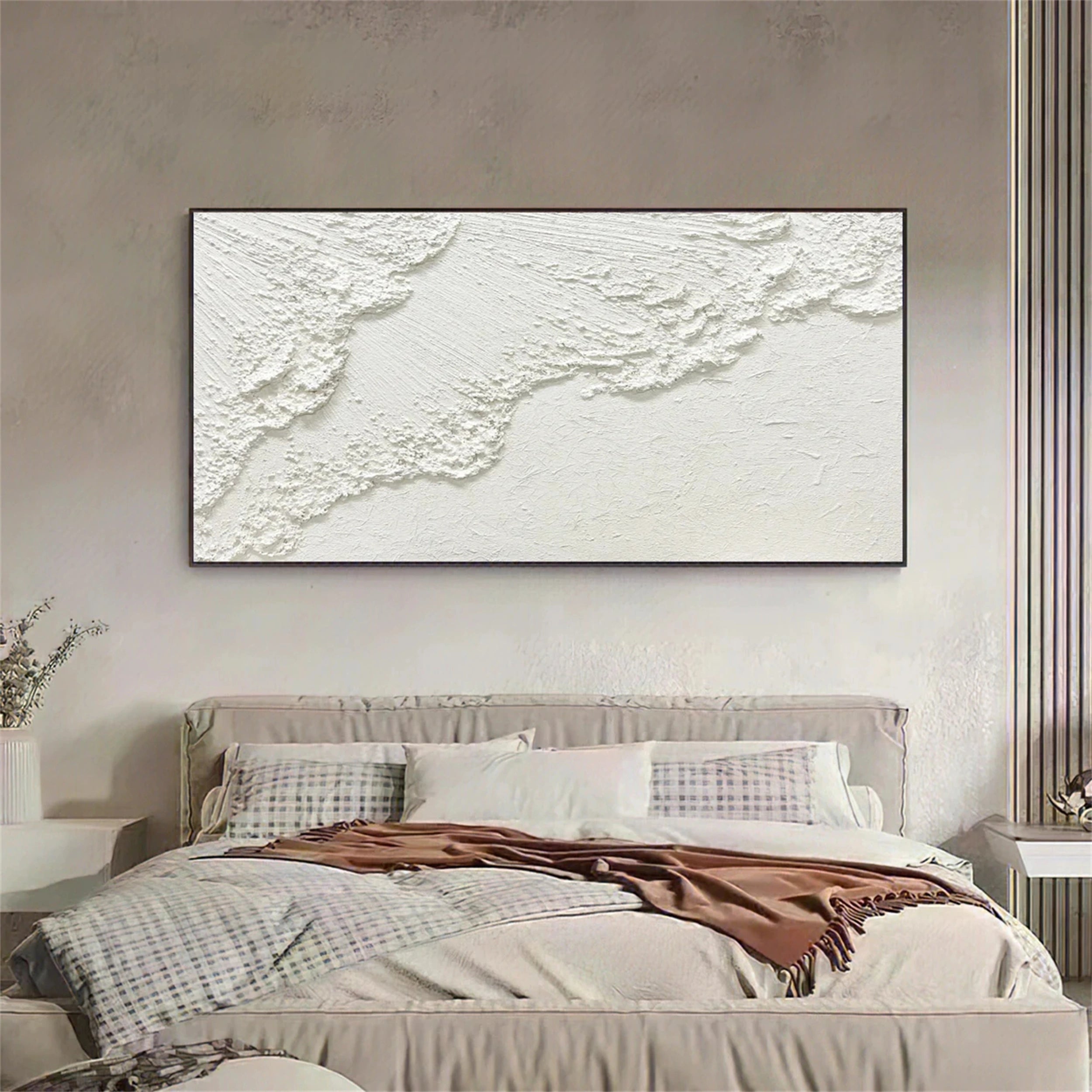 Minimalist Textured Plaster Art Painting - Modern Abstract Wall Decor for Living Room, Bedroom & Office #MM123
