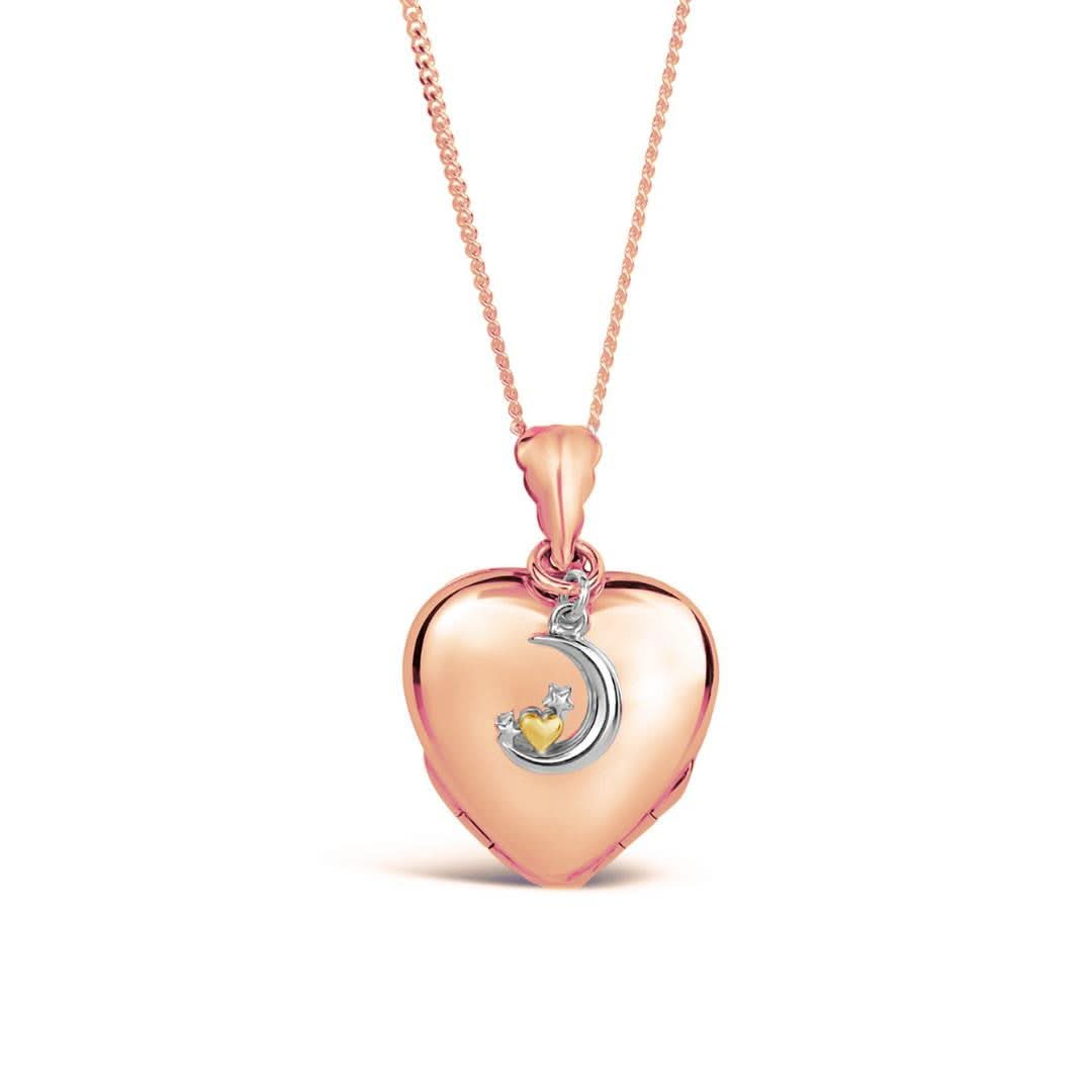 Rose Gold Heart Charm Locket with 4 Photo Compartments - Perfect for Valentine's Gifts, Anniversary Presents & Keepsake Jewelry