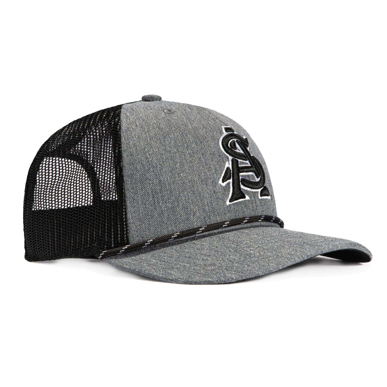 47 Brand Carbon Rope Arizona State Sun Devils Trucker Snapback ASU Hat - Charcoal & Black - Perfect for Game Day, Tailgating & College Fan Gear
