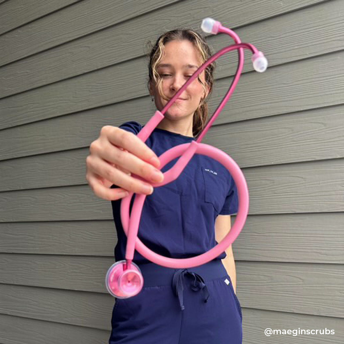 Acoustica® Pink Stethoscope - Professional Pink Alloy Headset with Cosmo Design for Doctors, Nurses & Medical Students | Ideal for Clinical Use, Healthcare Training & Medical Practice