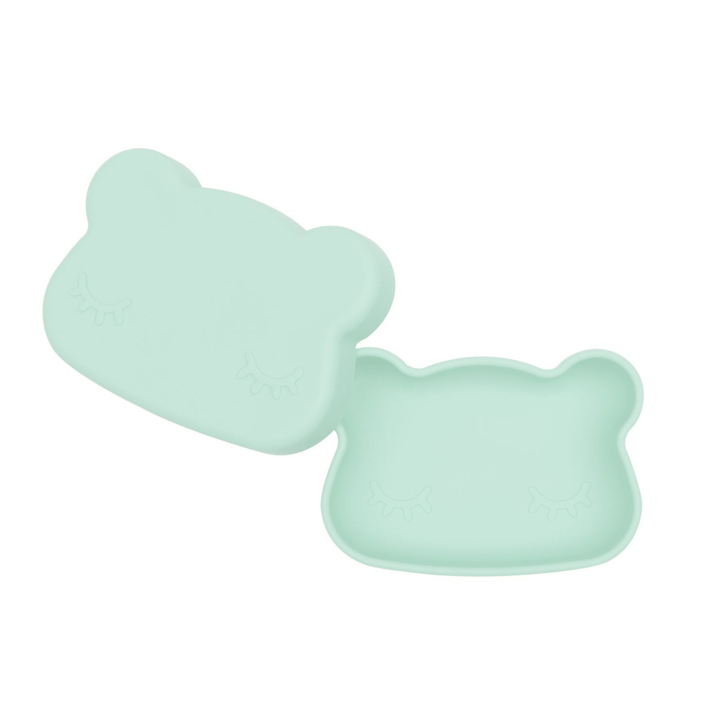 Mint Green Bear Snack Box - Eco-Friendly Bento Lunch Box for Kids & Adults - Perfect for School, Office & Picnics