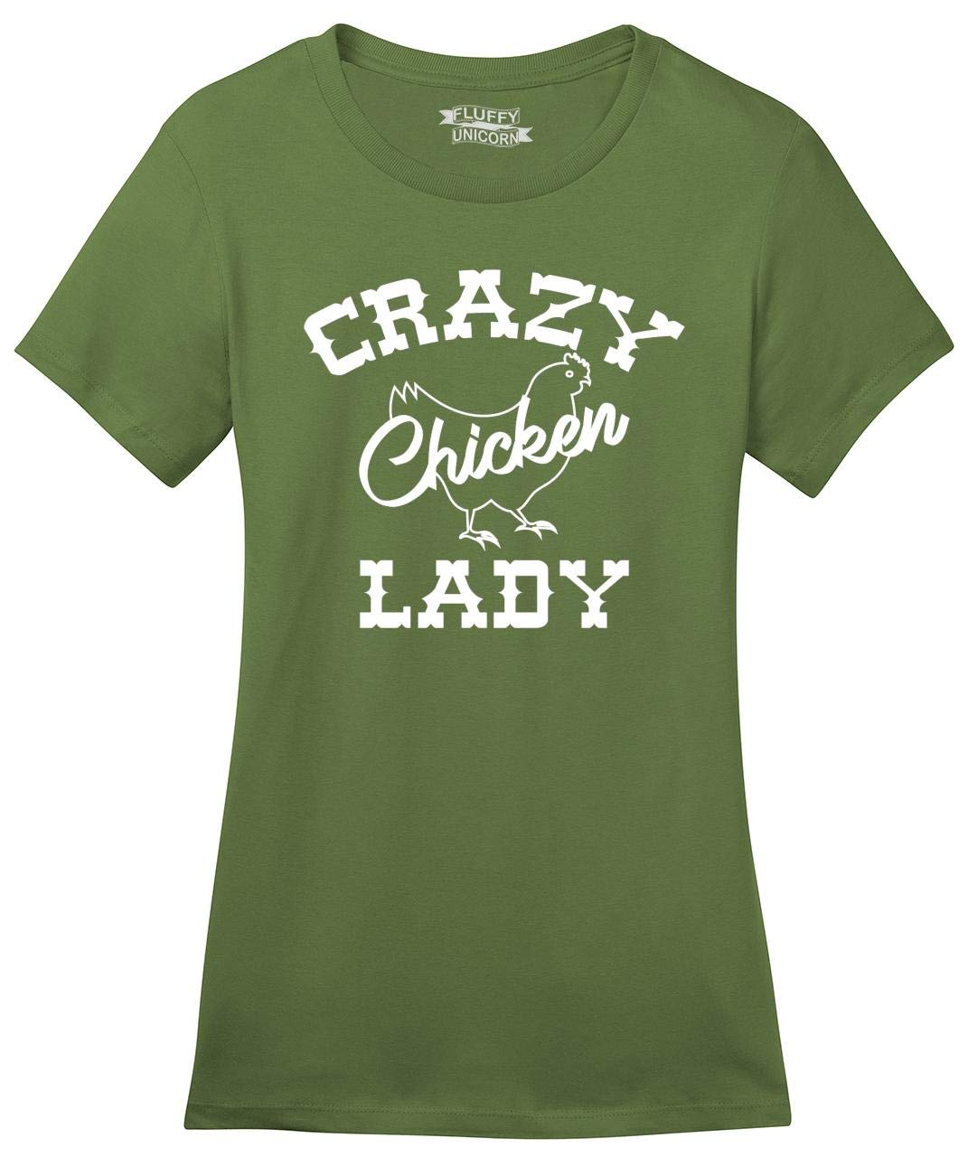 Funny Women's Crazy Chicken Lady Soft T-Shirt - Comfortable Cotton Tee for Animal Lovers, Casual Wear & Gift Giving