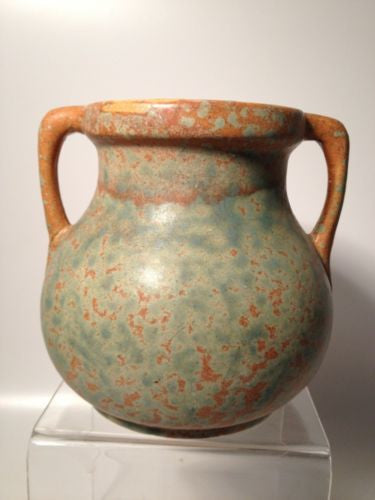 Burly and Winters Crookville Red and Aqua Vase - Handcrafted Ceramic Home Decor for Farmhouse, Rustic, and Boho Style Interiors | Perfect for Centerpieces, Wedding Decor, and Living Room Accents