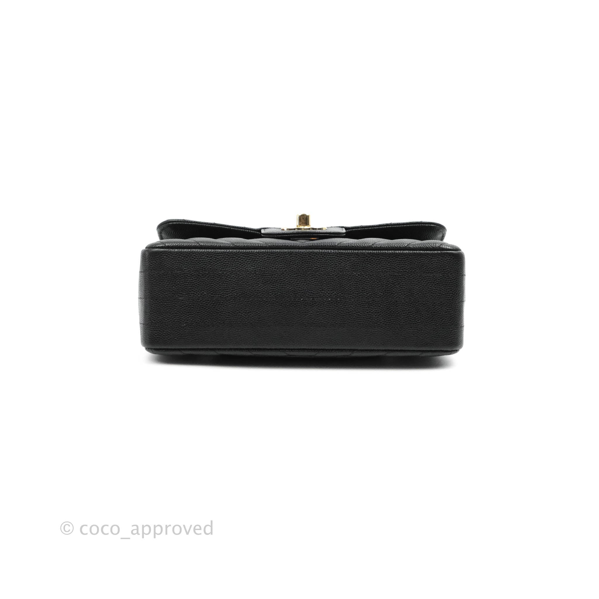 Chanel Chevron Mini Rectangular Flap Bag in Black Caviar Leather with Gold Hardware - Perfect for Evening Events & Luxury Fashion Accessories