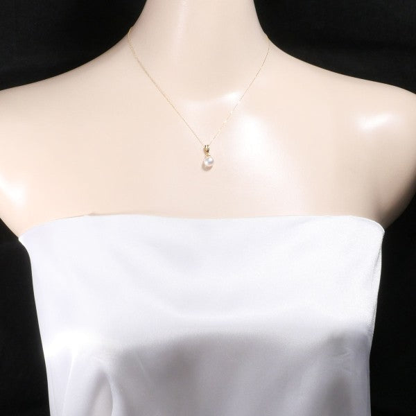18K Yellow Gold Pearl Necklace for Women - Elegant Pearl Jewelry Gift for Wedding, Anniversary & Special Occasions