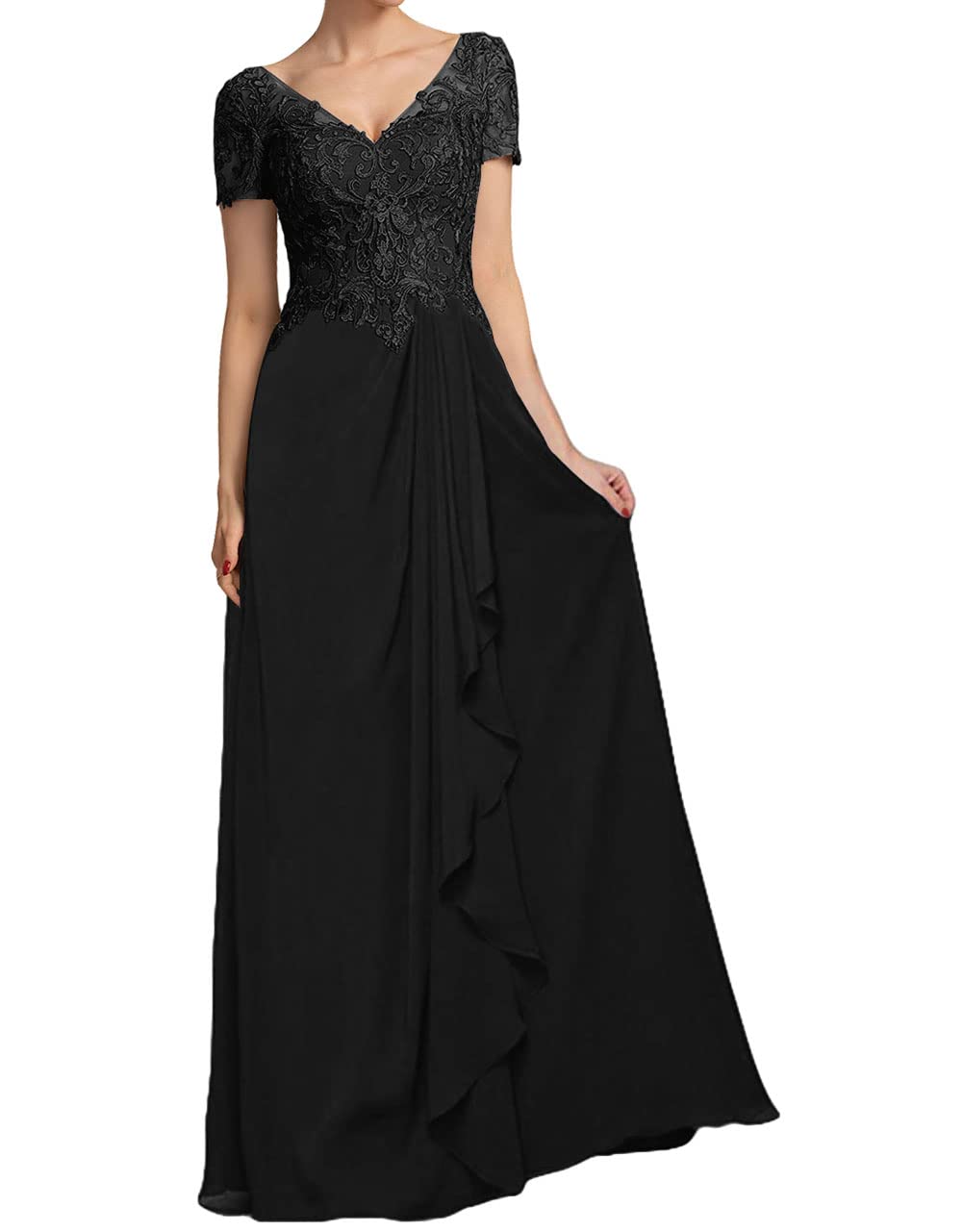 Elegant Mother of The Bride Dresses - Long Lace Evening Gowns for Wedding Guests - Flowy Chiffon Formal Dress for Women - Perfect for Weddings, Galas & Special Occasions