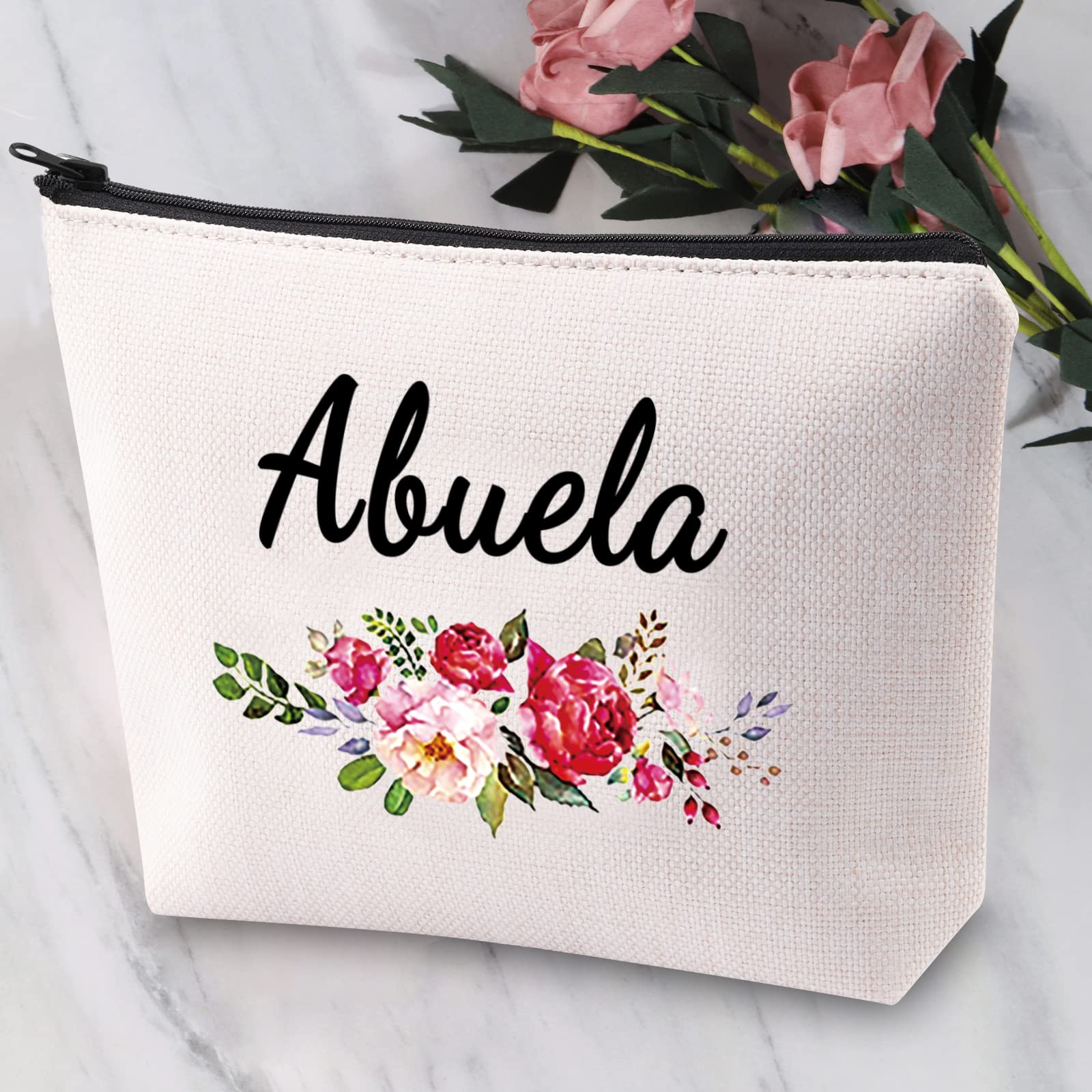 JYTAPP Spanish Abuela Makeup Bag - Best Grandma Ever Gift for Birthday, Mother's Day & Special Occasions - Perfect Cosmetic Pouch for Travel, Home & Daily Use