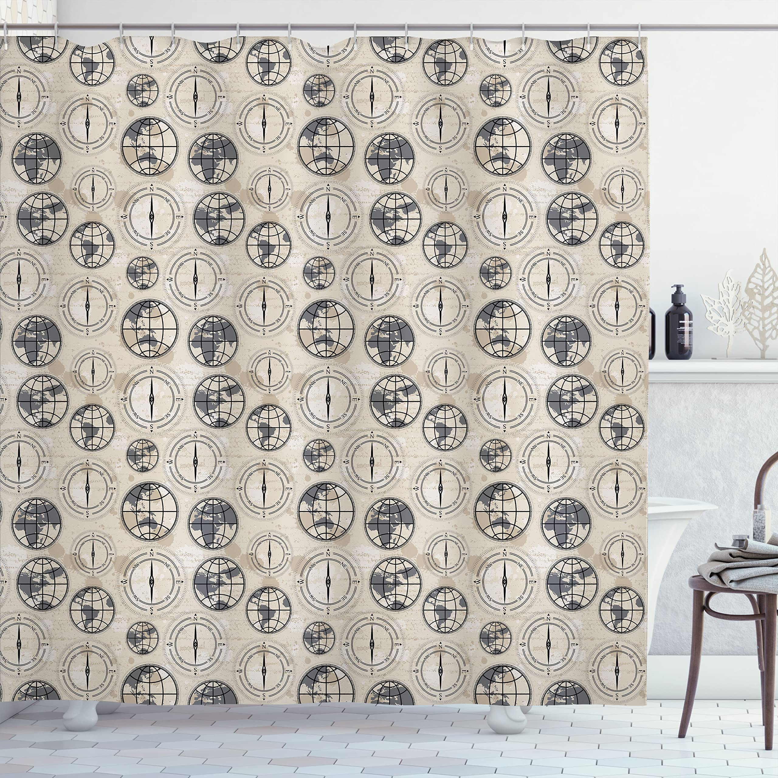 Ambesonne Vintage World Map Shower Curtain - 69