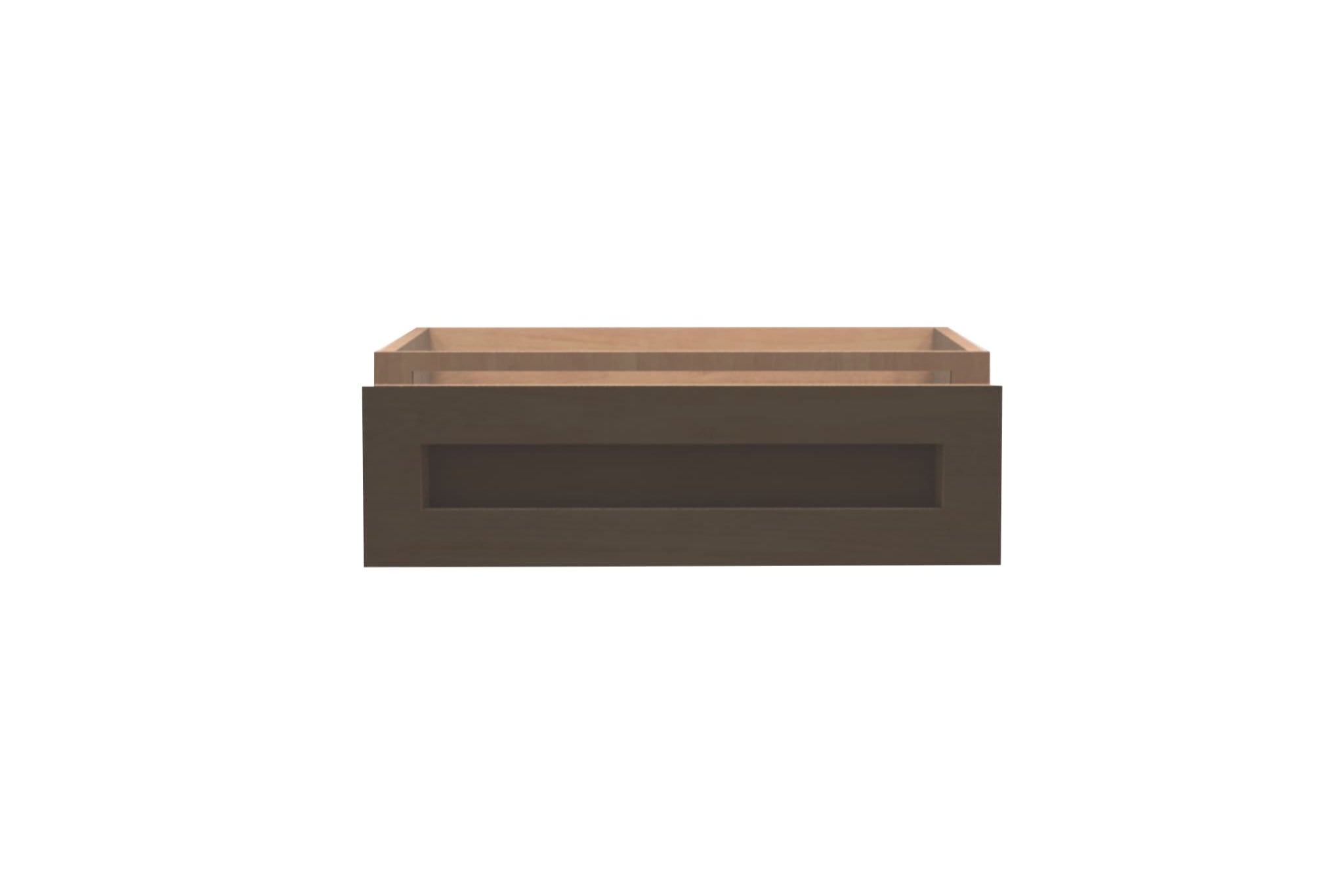 American Made Shaker Style RTA BDD24 Base Desk Drawer Cabinet - Unfinished Wood for Home Office & Craft Room Organization