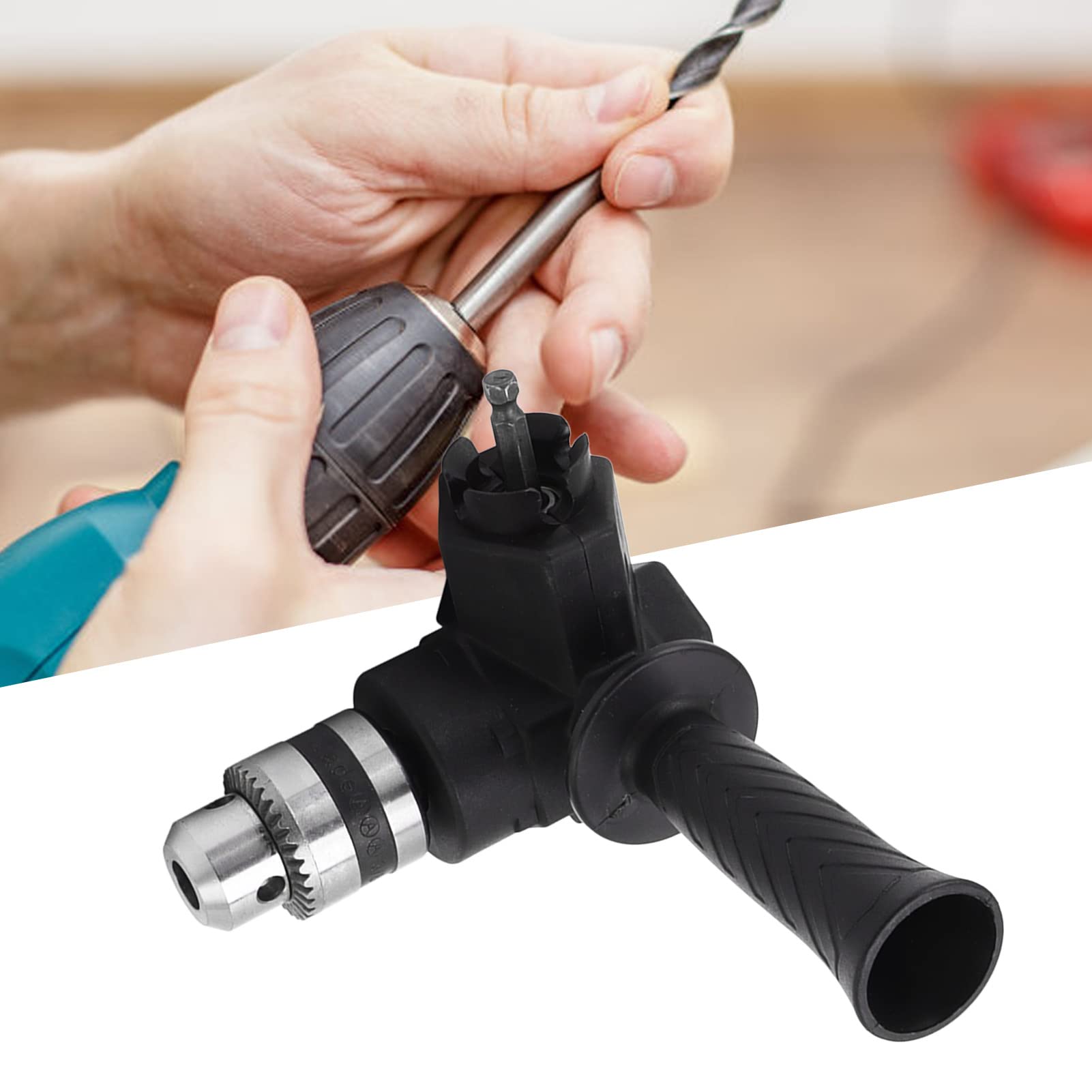 90 Degree Right Angle Drill Adapter - Professional Cordless Drill Attachment with Bend Extension for Tight Spaces | Perfect for Plumbing, Electrical Work & DIY Projects