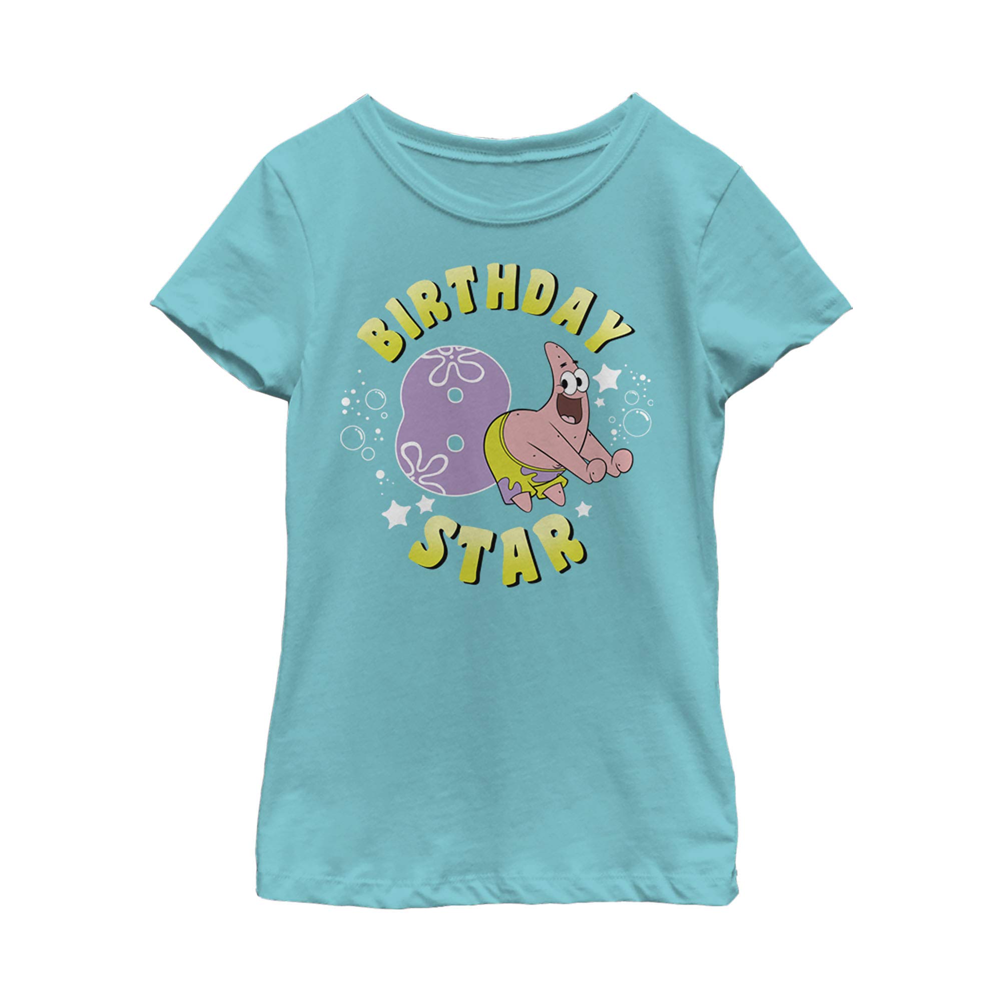 Spongebob Squarepants Patrick Birthday T-Shirt for Women - Fun Cartoon Short Sleeve Tee - Perfect for Birthday Parties, Casual Wear & Gift Giving