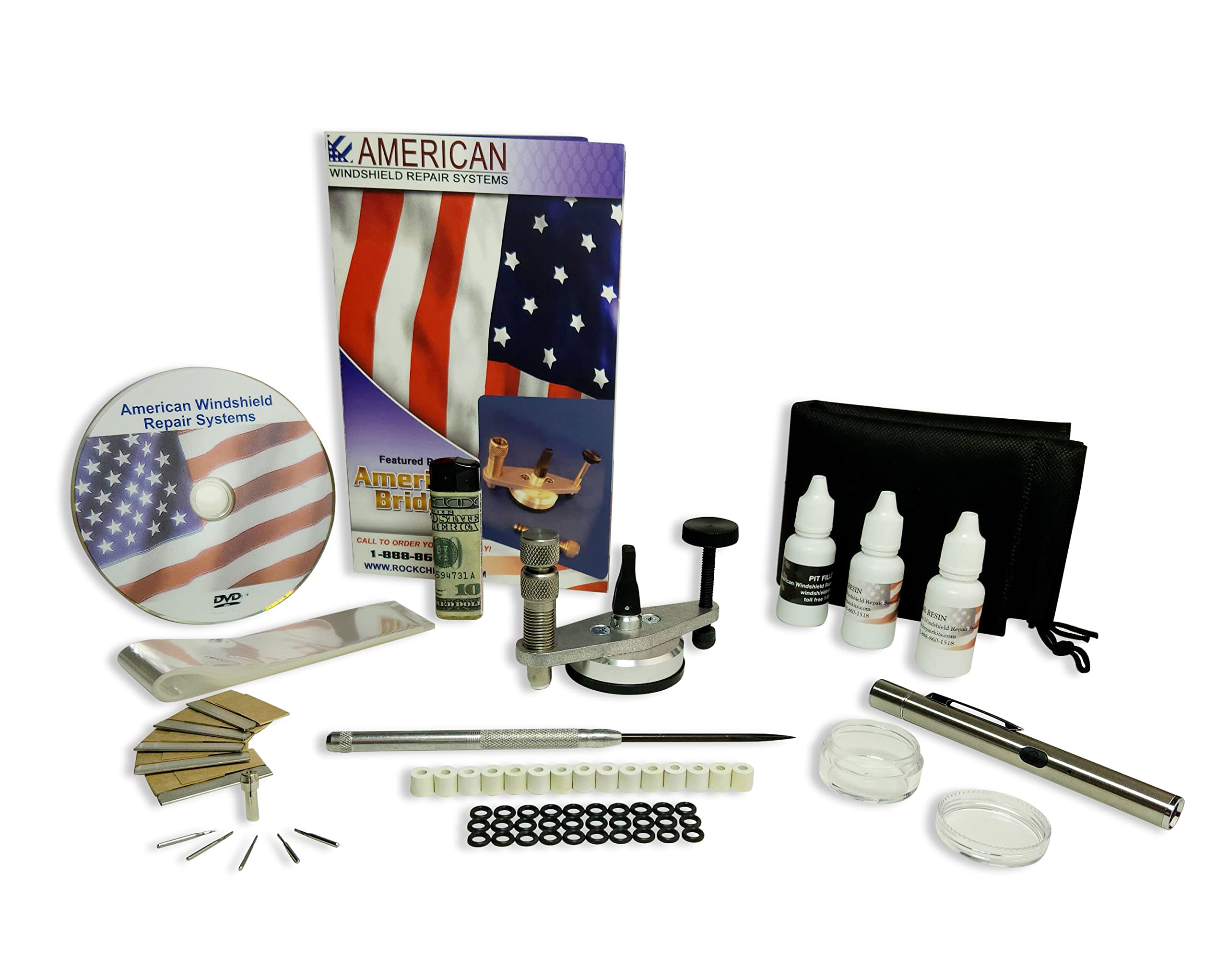 Professional Windshield Repair Kit for Rock Chips & Cracks – Includes Glass Repair Resin & Pit Filler – DIY Auto Glass Fix for 100+ Repairs – Perfect for Car Owners & Entrepreneurs – Use at Home, on Road Trips, or to Start a Mobile Repair Business