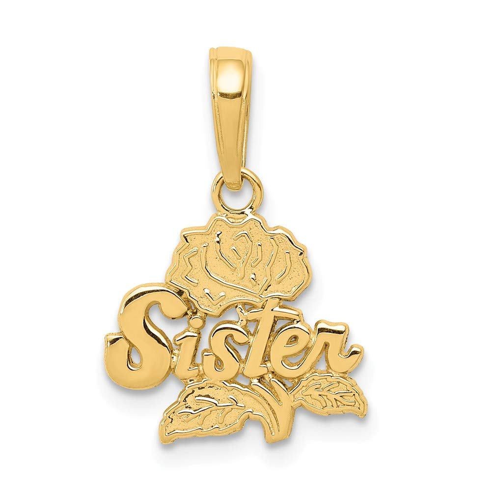 14K Yellow Gold Sister Rose Pendant Necklace - Elegant Jewelry Gift for Women | Perfect for Birthdays, Anniversaries & Special Occasions