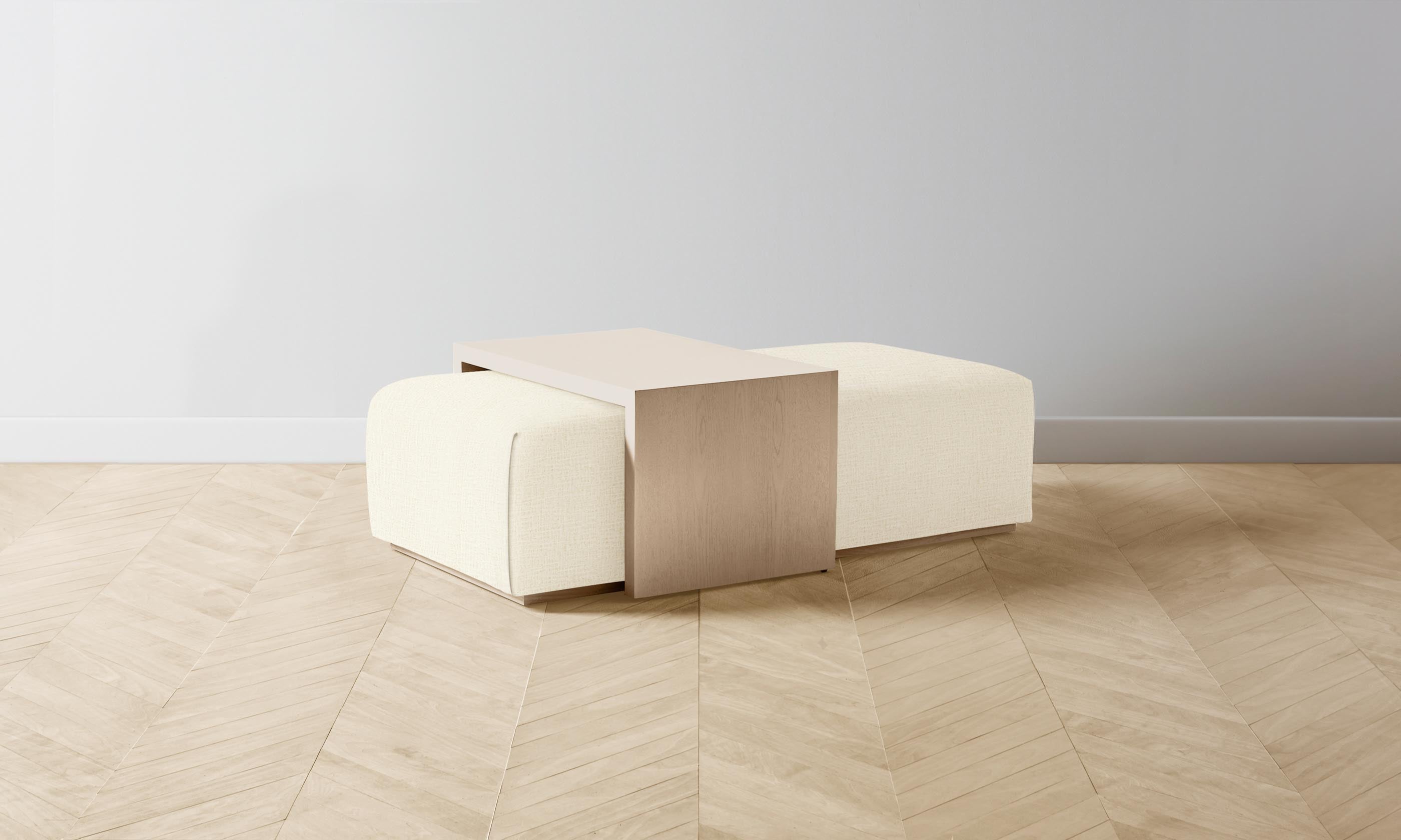 The Bowery Ottoman - Performance Woven Chenille Upholstered Storage Bench with Tufted Seat, Desert Beige | Perfect for Living Room, Bedroom or Entryway Storage & Seating