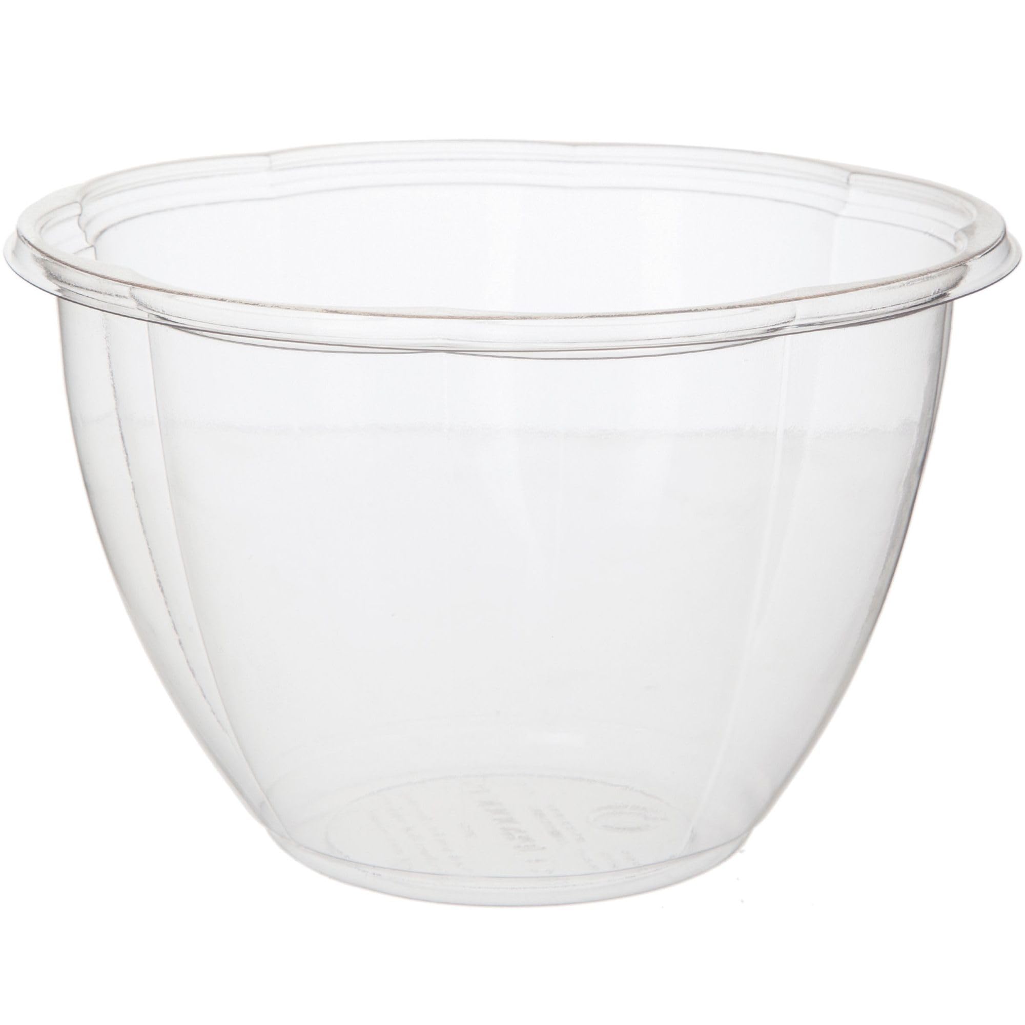 ECO PRODUCTS Compostable 48oz Salad Bowl - Clear PLA Plastic Disposable Food Containers (Case of 300) | BPI & ASTM Certified Plant-Based Material | Perfect for Takeout, Picnics, Catering & Party Serving | Lids Sold Separately