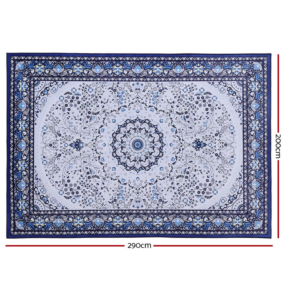 200x290cm Modern Soft Blue Area Rug - Plush Floor Carpet for Living Room, Bedroom & Home Decor - Non-Slip Comfortable Large Rug for Cozy Spaces
