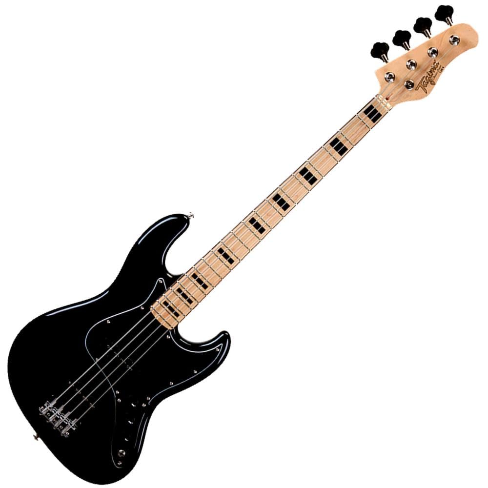 TJB-4 Black Electric Bass Guitar - 4-String Solid Body for Beginners & Professionals | Perfect for Rock, Jazz & Live Performances