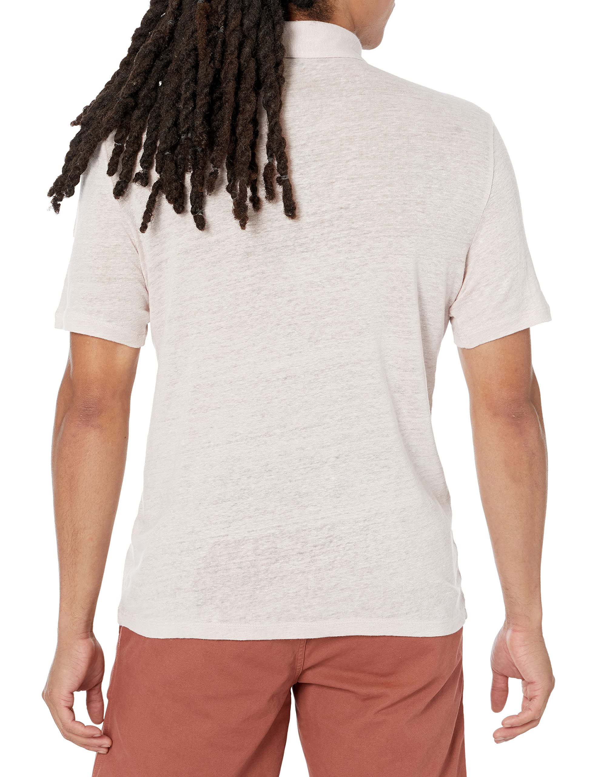 Vince Men's Linen Polo Shirt - Breathable Summer Casual Short Sleeve Button Down Top for Golf, Beach & Business Casual Wear