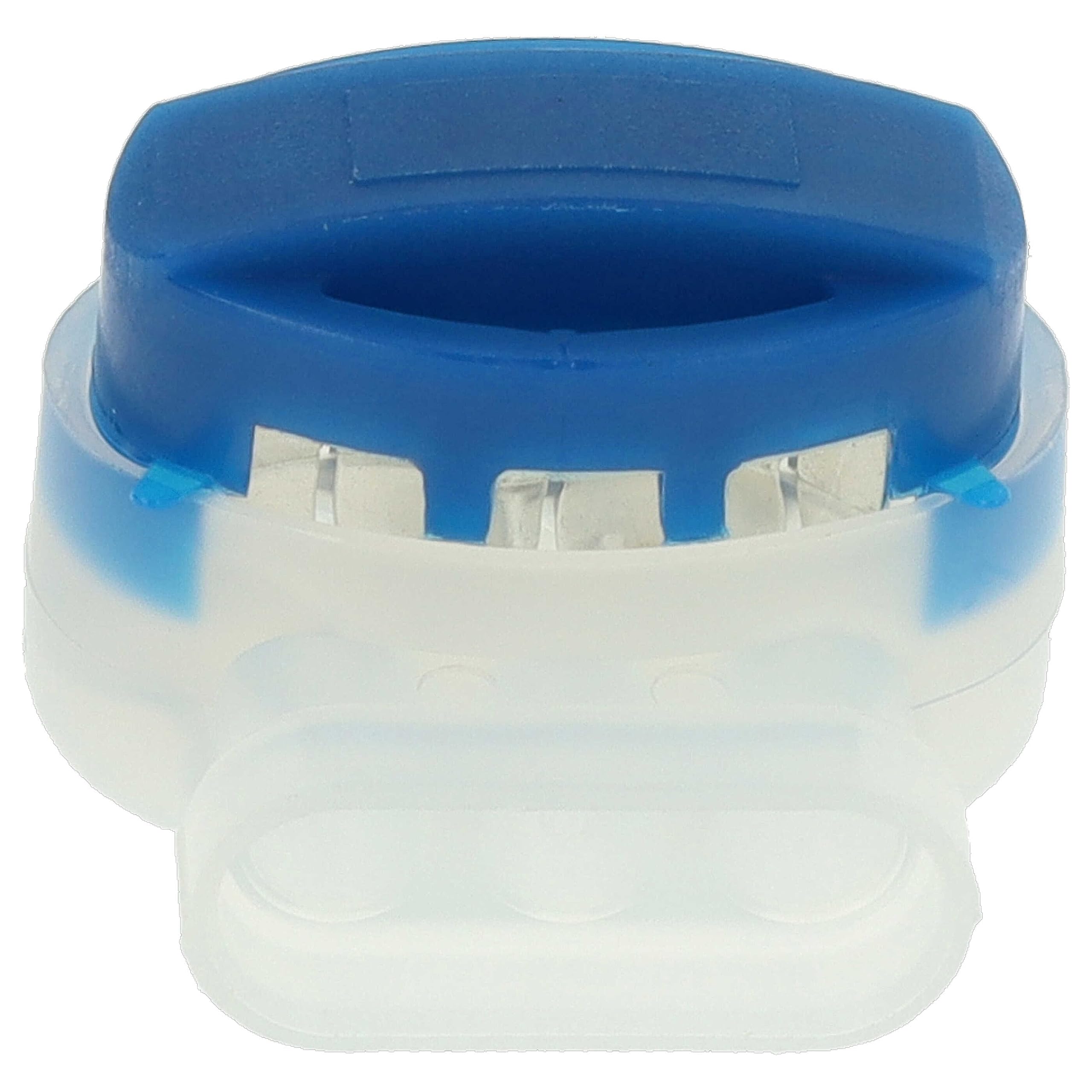 10x VHBW Waterproof Cable Connectors for Ambrogio Robotic Lawn Mowers - Transparent/Blue - Secure Wiring Solution for Outdoor Robot Mowers & Garden Maintenance