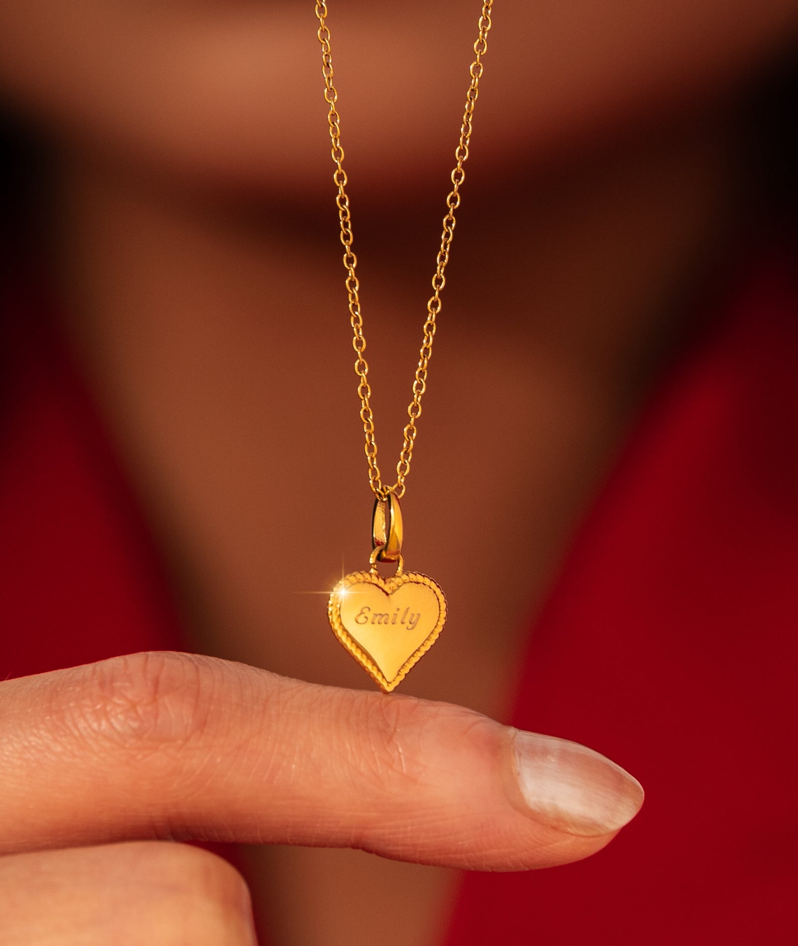Gold Beaded Heart Matching Necklace & Bracelet Set - Perfect for Valentine's Day Gifts, Anniversary Presents, and Couple Jewelry