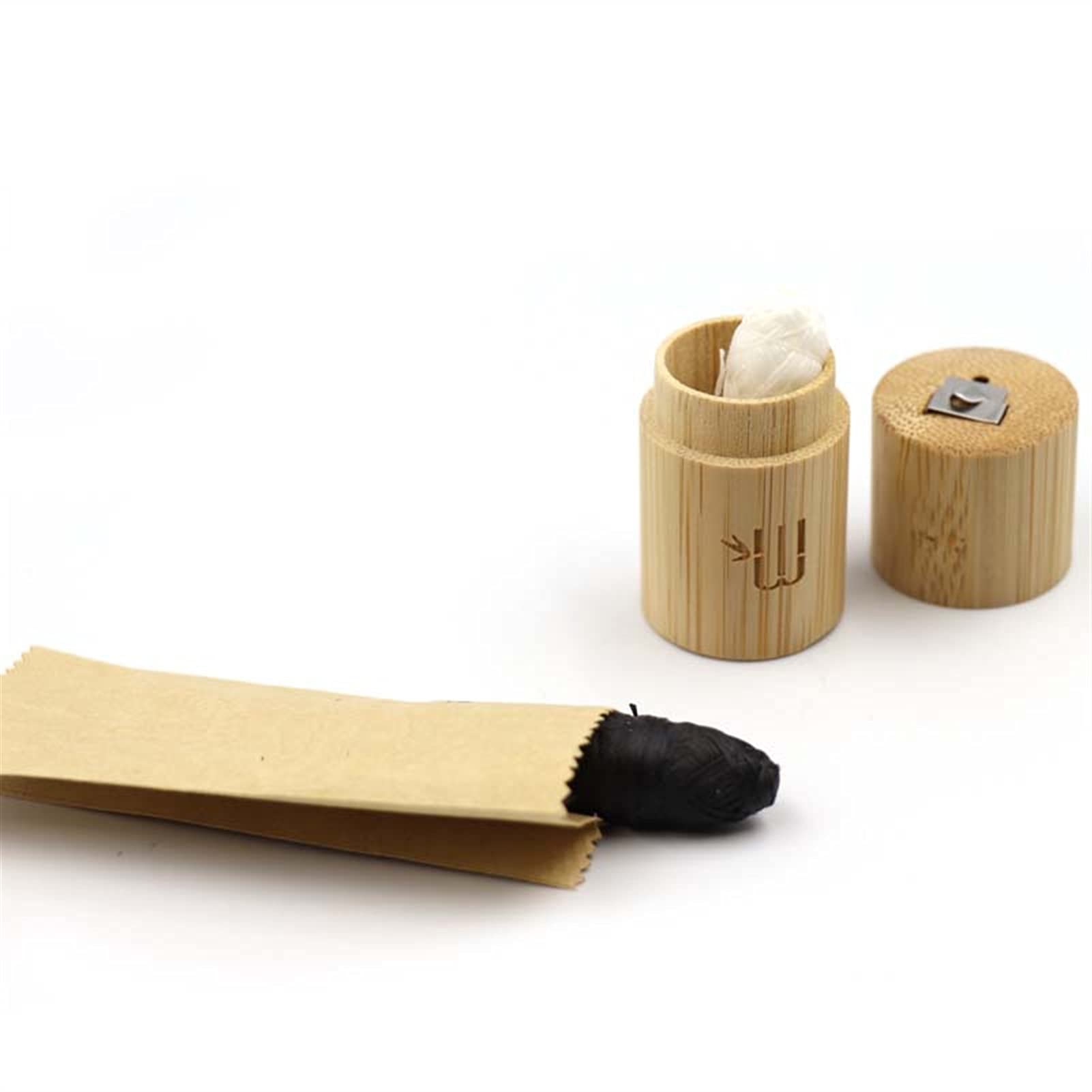 Eco-Friendly Bamboo Dental Floss - 12 Pack with Travel Tube | Natural Corn & Charcoal Floss for Adults | Perfect for Home, Travel & Hotels | Sustainable Oral Care Solution