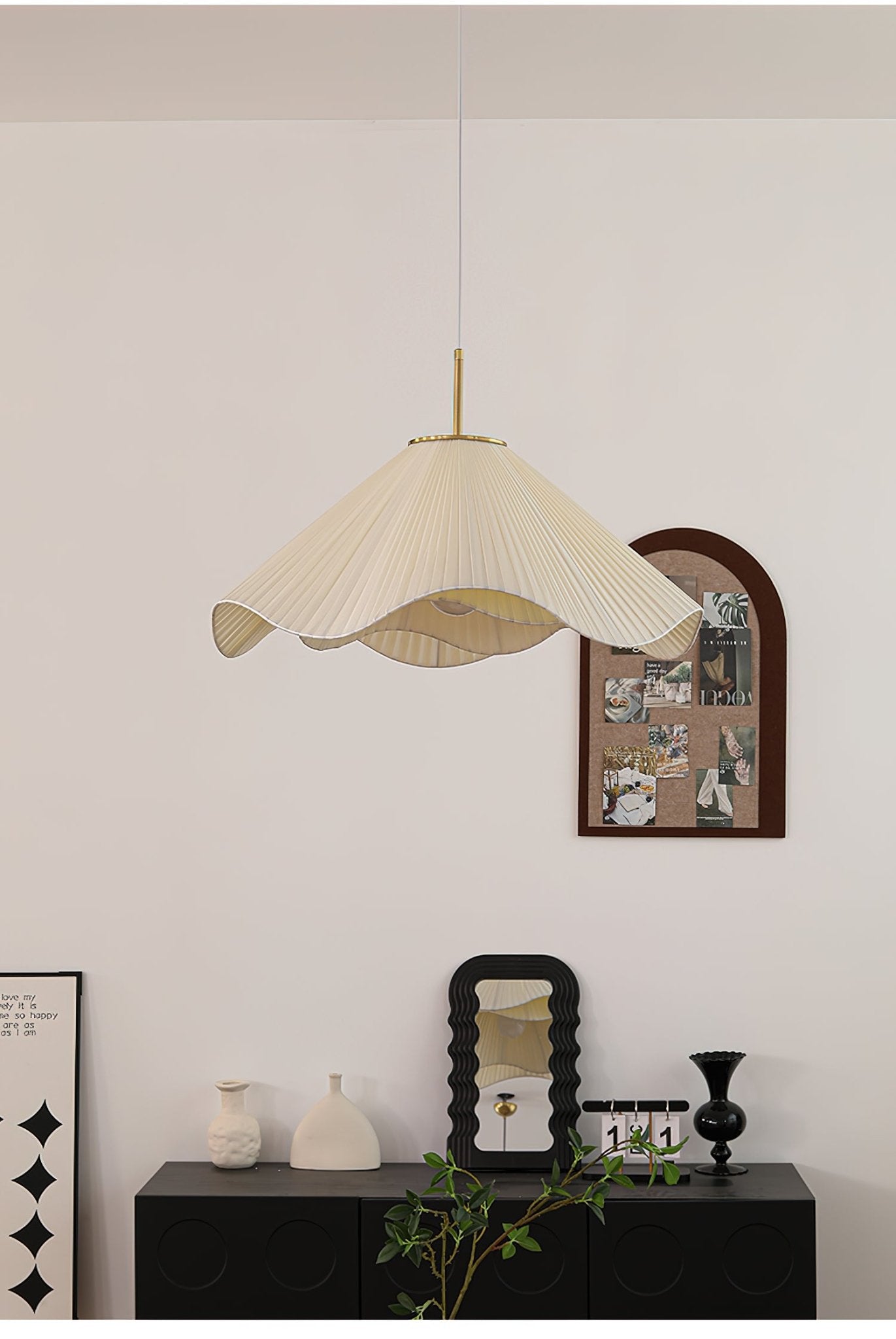 Elara Pendant Light - Modern Hanging Ceiling Lamp for Kitchen Island, Dining Room & Bedroom - Elegant Glass Shade with Gold Finish - Perfect for Home Decor & Interior Lighting