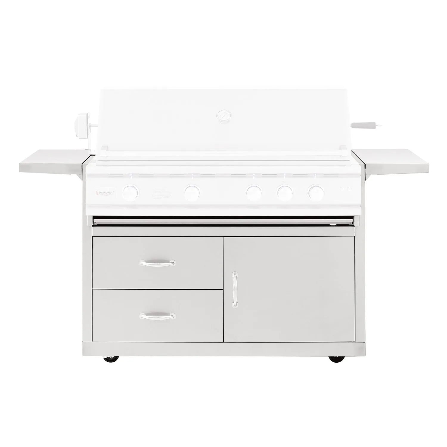 Summerset Grills Deluxe Cart for 44-inch TRL Gas Grill - Heavy Duty Outdoor BBQ Grill Stand with Wheels | Perfect for Backyard, Patio & Tailgating Parties