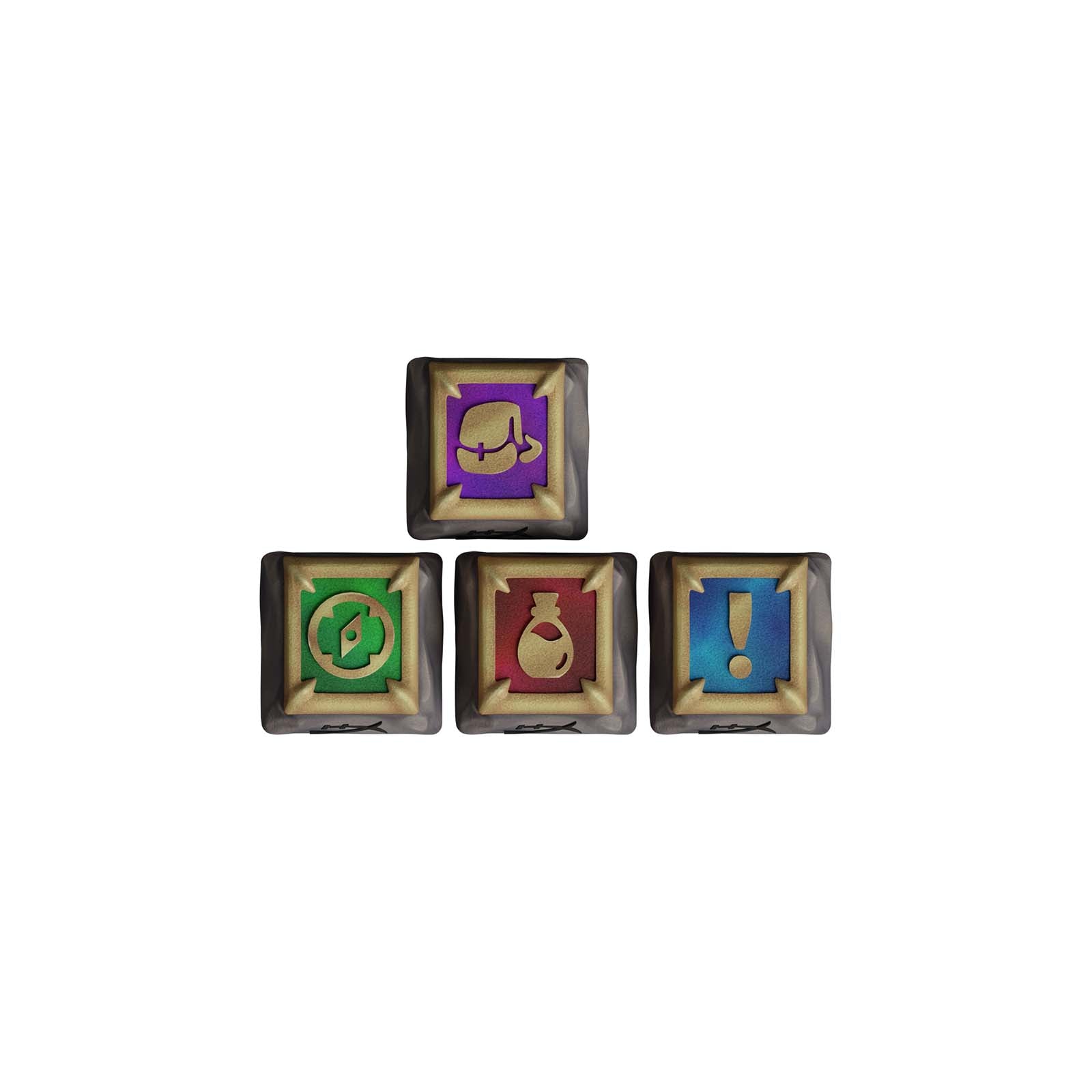 HX3D Custom Keycaps - RPG Icon Set for Mechanical Keyboards | Perfect for Gaming, Typing & Custom PC Builds