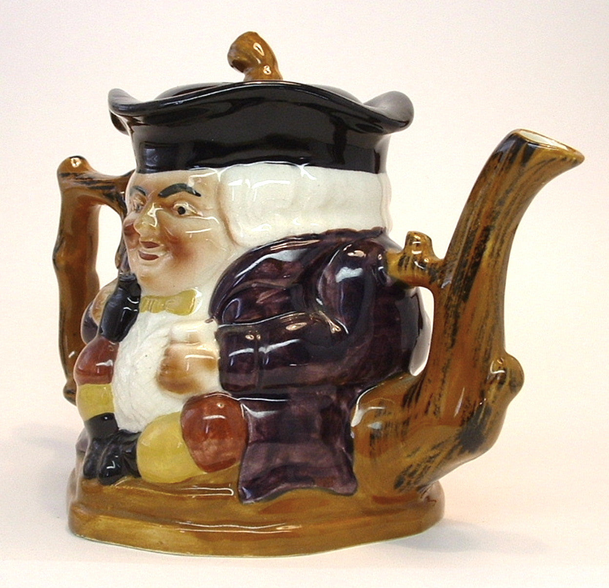 Vintage Edwardian Toby Jug Teapot - Cross-Legged Figural Character Teapot from England (1905-1920) | Collectible Antique Tea Pot for English Afternoon Tea & Display