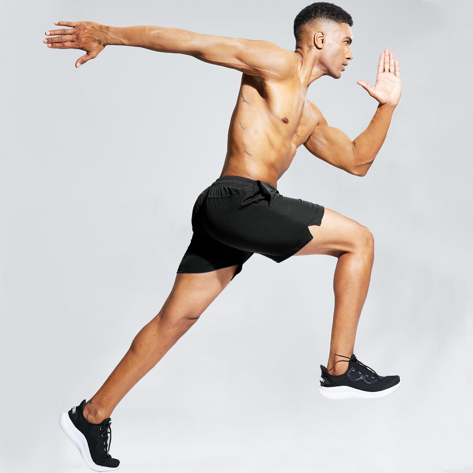 Haimont Men's 5 Inch Running Shorts - Quick Dry, Water Resistant Gym Workout Shorts with Pockets - Perfect for Jogging, Training & Outdoor Sports Activities