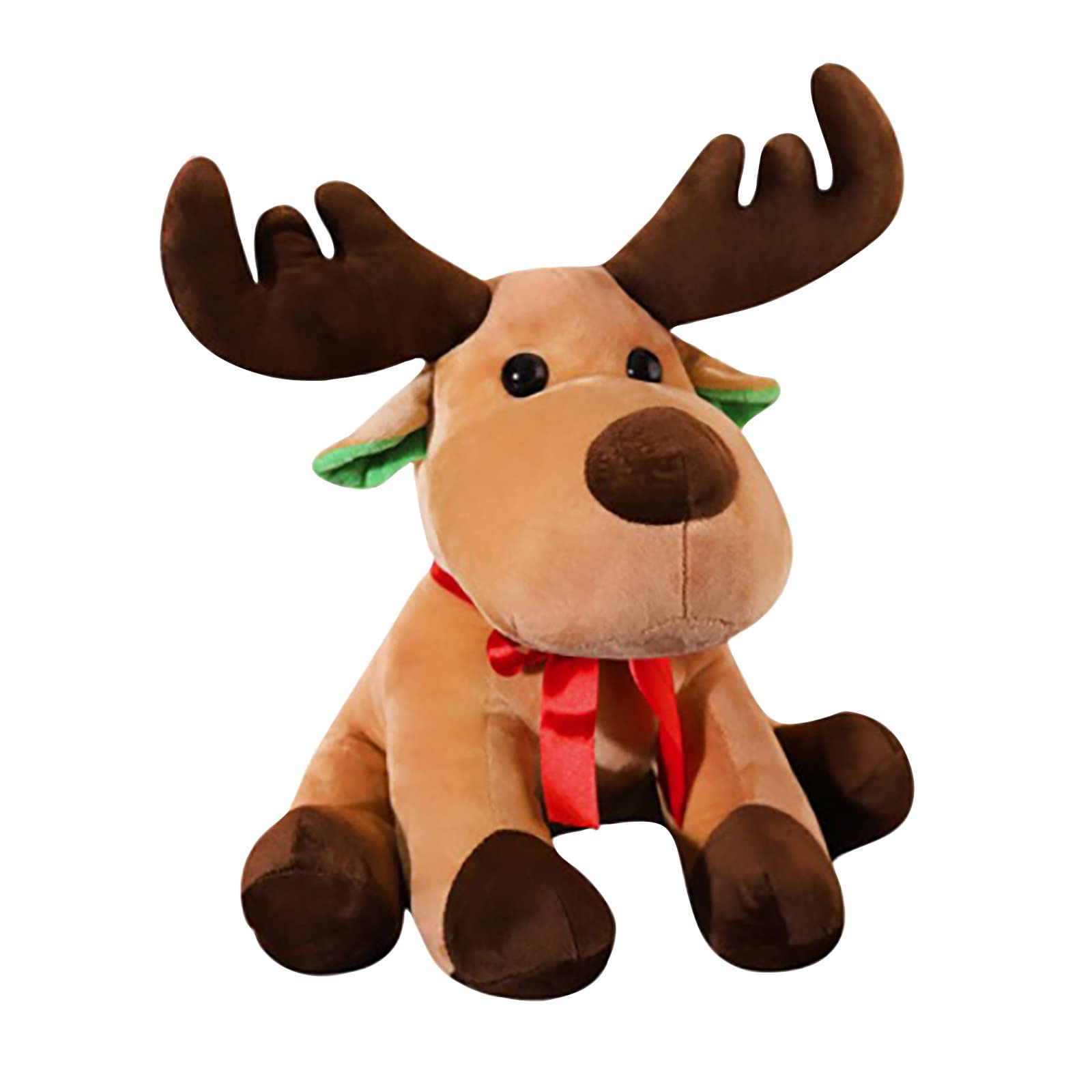 Soft Elk Plush Doll Toy - Cute Stuffed Animal Gift for Kids, Christmas Decorations, Nursery Room Decor, Birthday Present for Boys and Girls