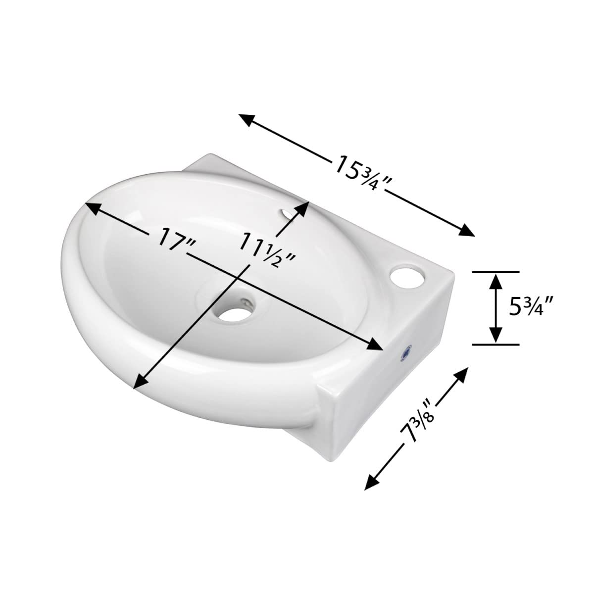Wall-Mounted Ceramic Bathroom Sink 17