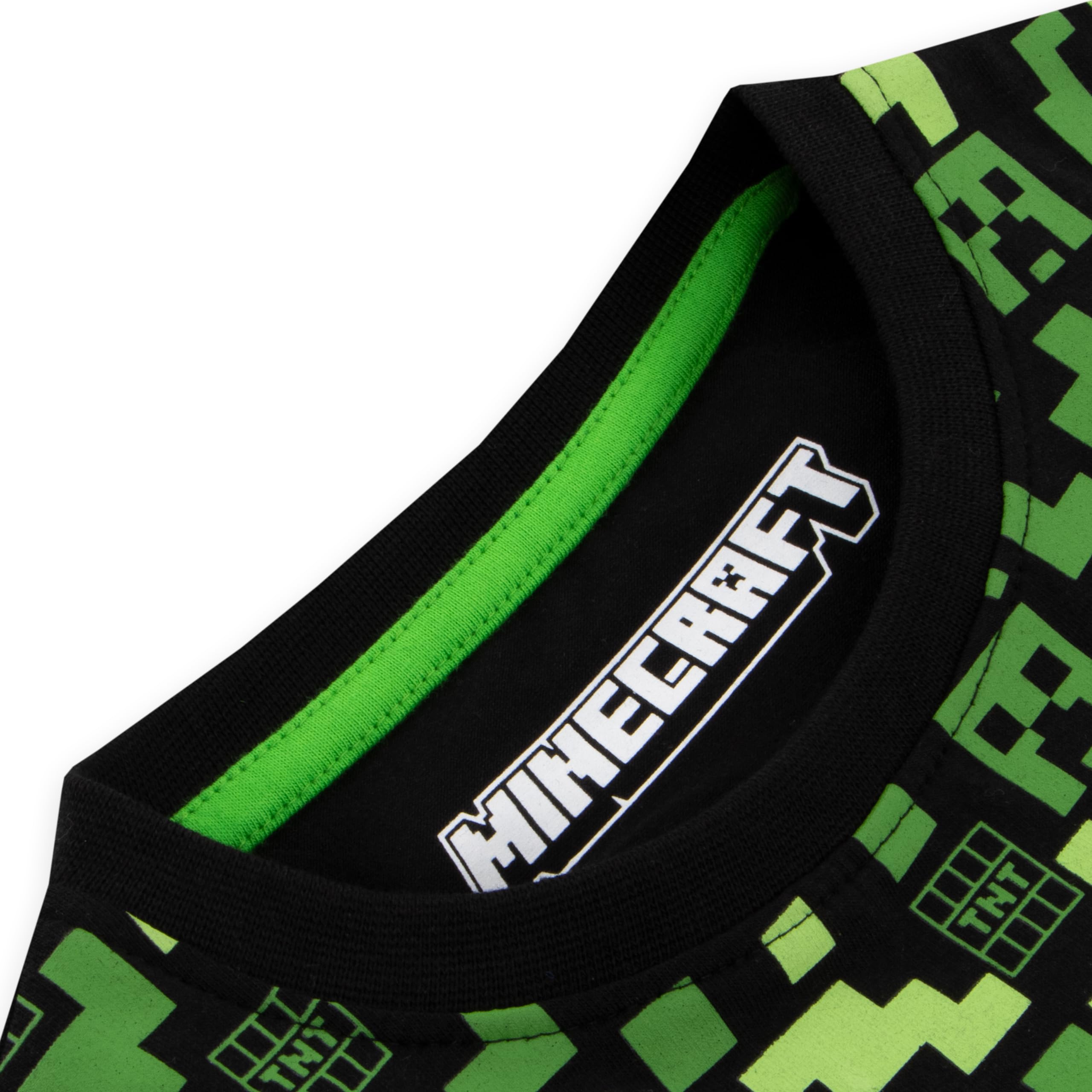 Minecraft Creeper T-Shirt & Shorts Set for Boys - Summer Gaming Outfits