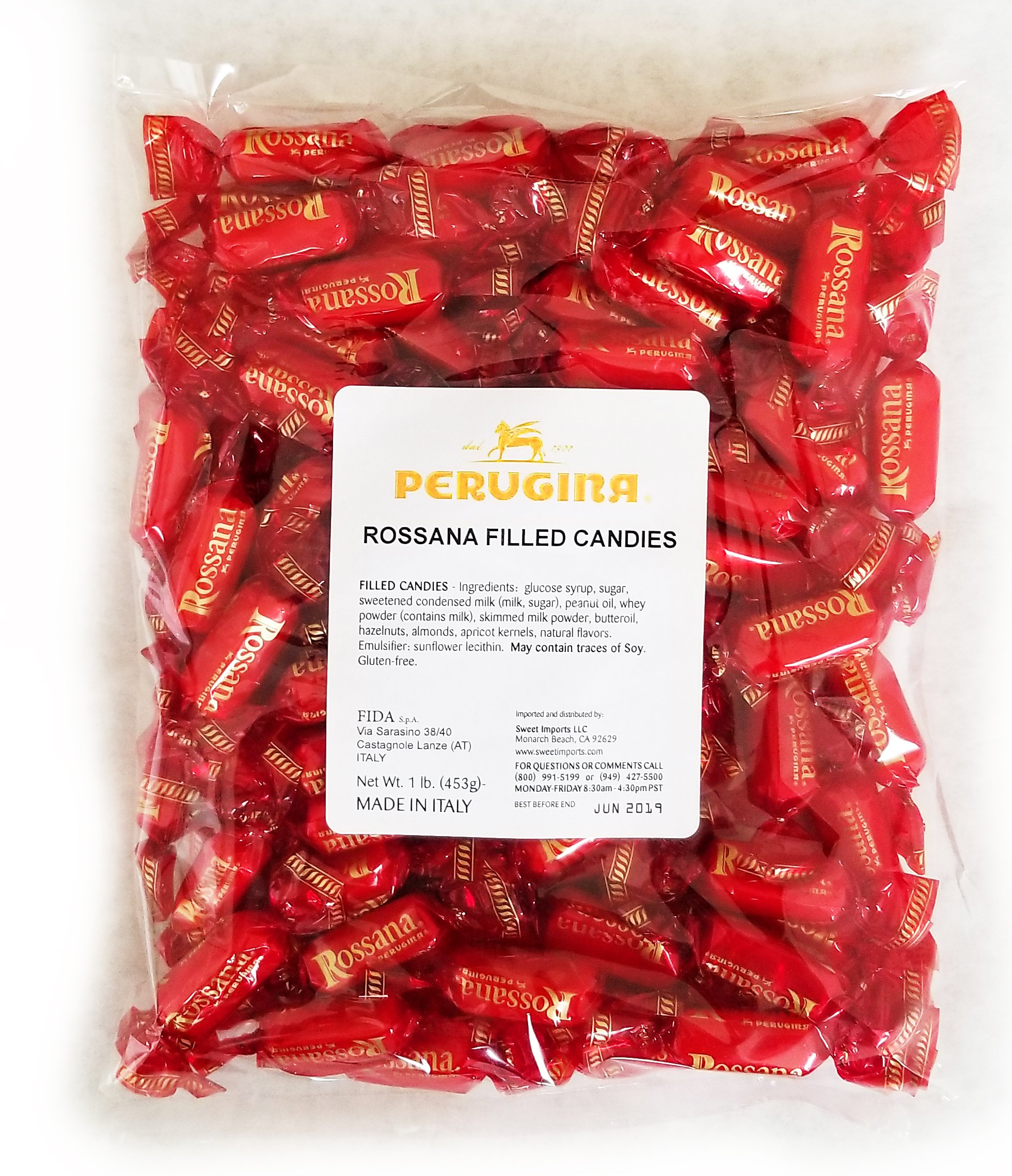 Rossana Hard Candy - Italian Filled Candy (1lb) for Gifts & Parties