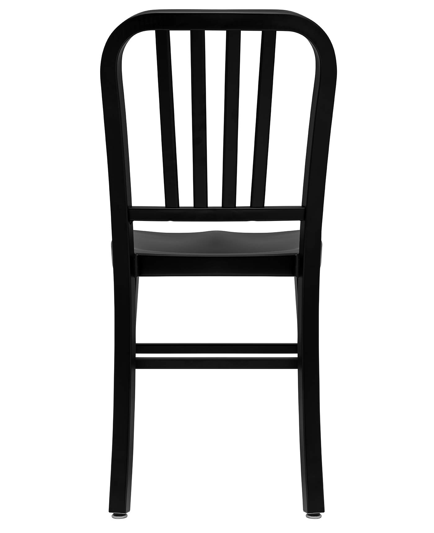 Laura Davidson Bryant Side Chairs Set of 2 - Lightweight Aluminum Dining & Office Chairs with Armrests, Commercial Grade, Black - Perfect for Restaurants, Cafes, and Home Workspaces