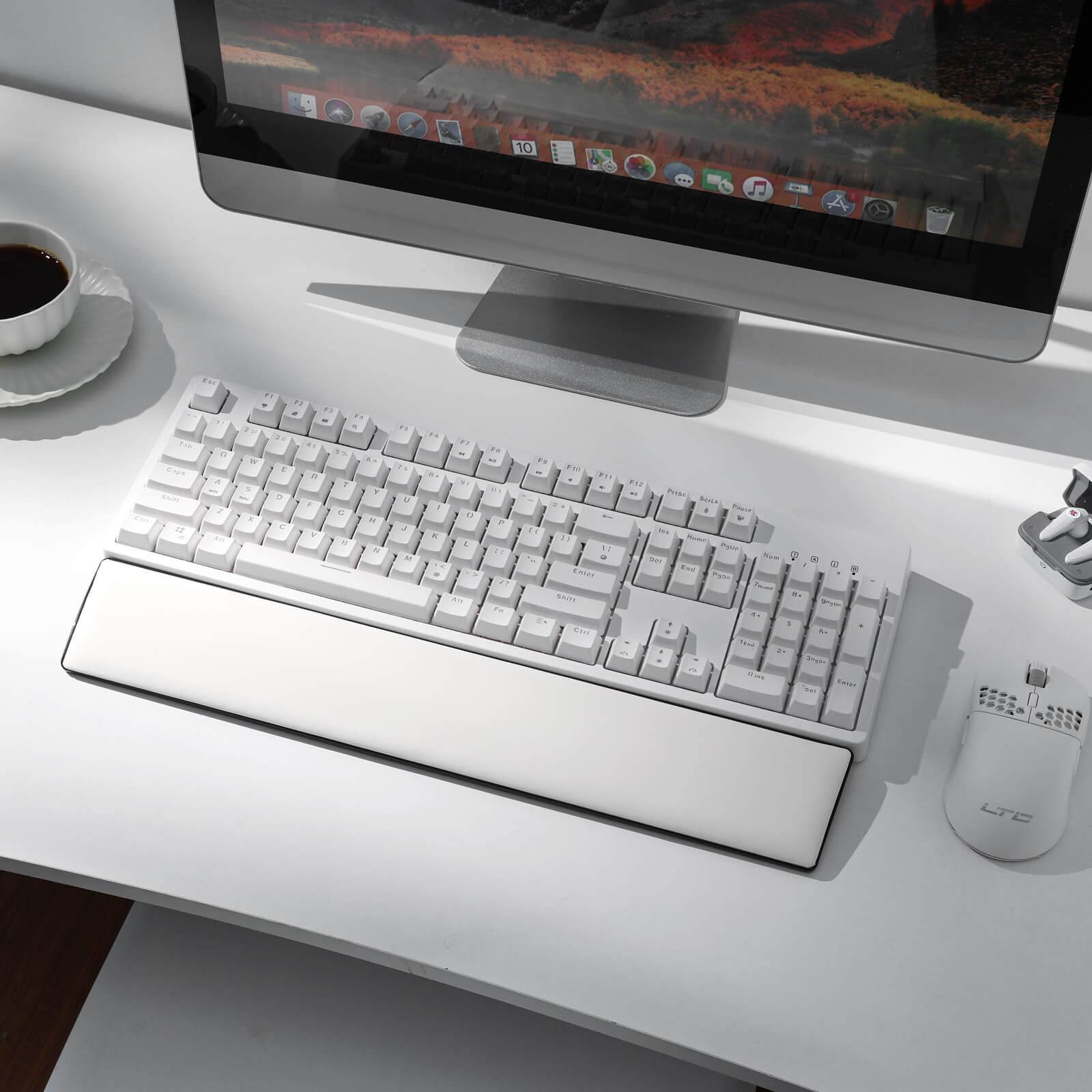 RK x LTC Ergonomic Keyboard Wrist Rest Pad - Comfortable Memory Foam Support for Typing & Gaming - Perfect for Office, Home & PC Workstations (USA Shipping)