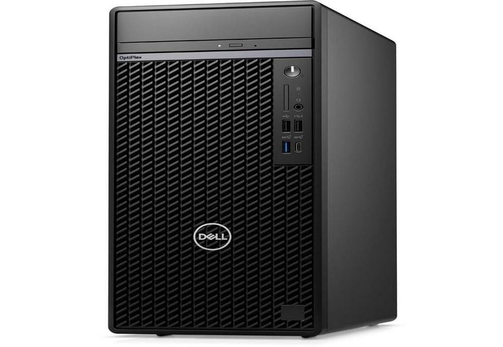 Dell OptiPlex 7000 7010 Business Desktop Computer - Intel Core i5-13500 14-Core Processor 2.5GHz, 8GB DDR4 RAM, 256GB PCIe NVMe SSD, Tower Chassis (Black) - Powerful Office PC for Accounting, Data Entry & Business Applications