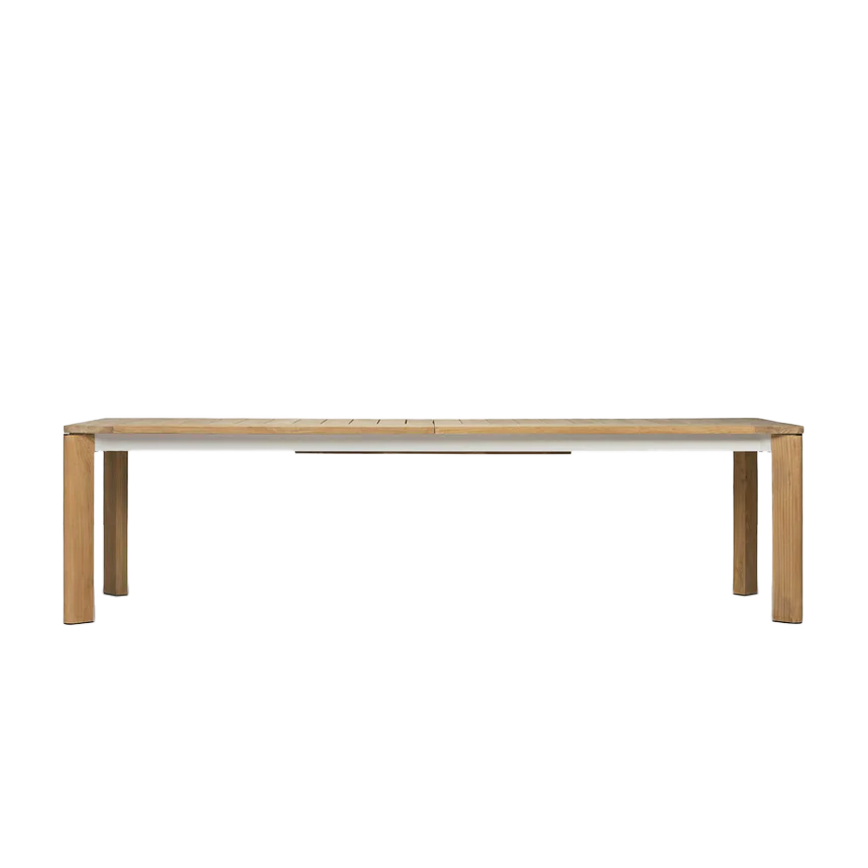Byron Teak Extendable Dining Table - Solid Wood Expandable Table for 6 to 10 People - Perfect for Dining Room, Kitchen, and Outdoor Entertaining