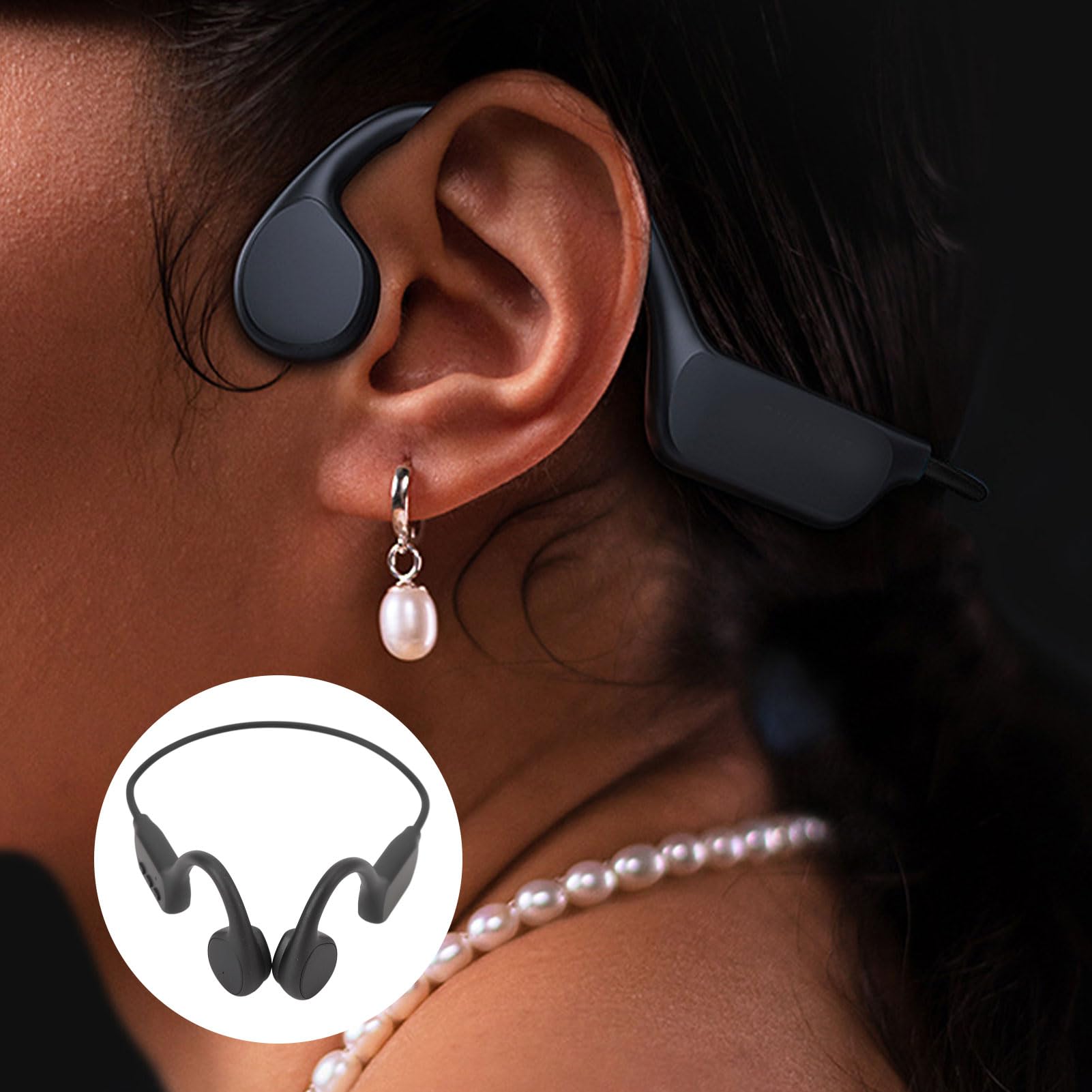 Wireless Bone Conduction Headphones for Running - IPX8 Waterproof Sport Earbuds with Smart Noise Cancellation - Perfect for Gym, Cycling & Outdoor Workouts