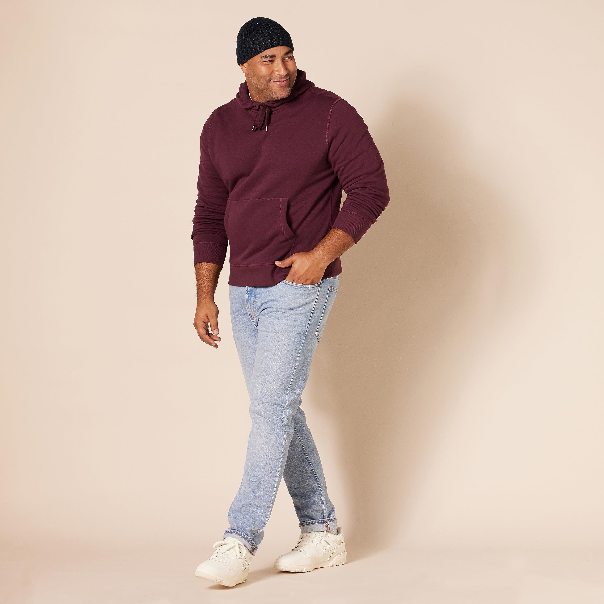 Amazon Essentials Men's Sweatshirt Hoodie - Big & Tall Sizes - Soft Fleece Pullover for Casual Wear, Lounge & Outdoor Activities